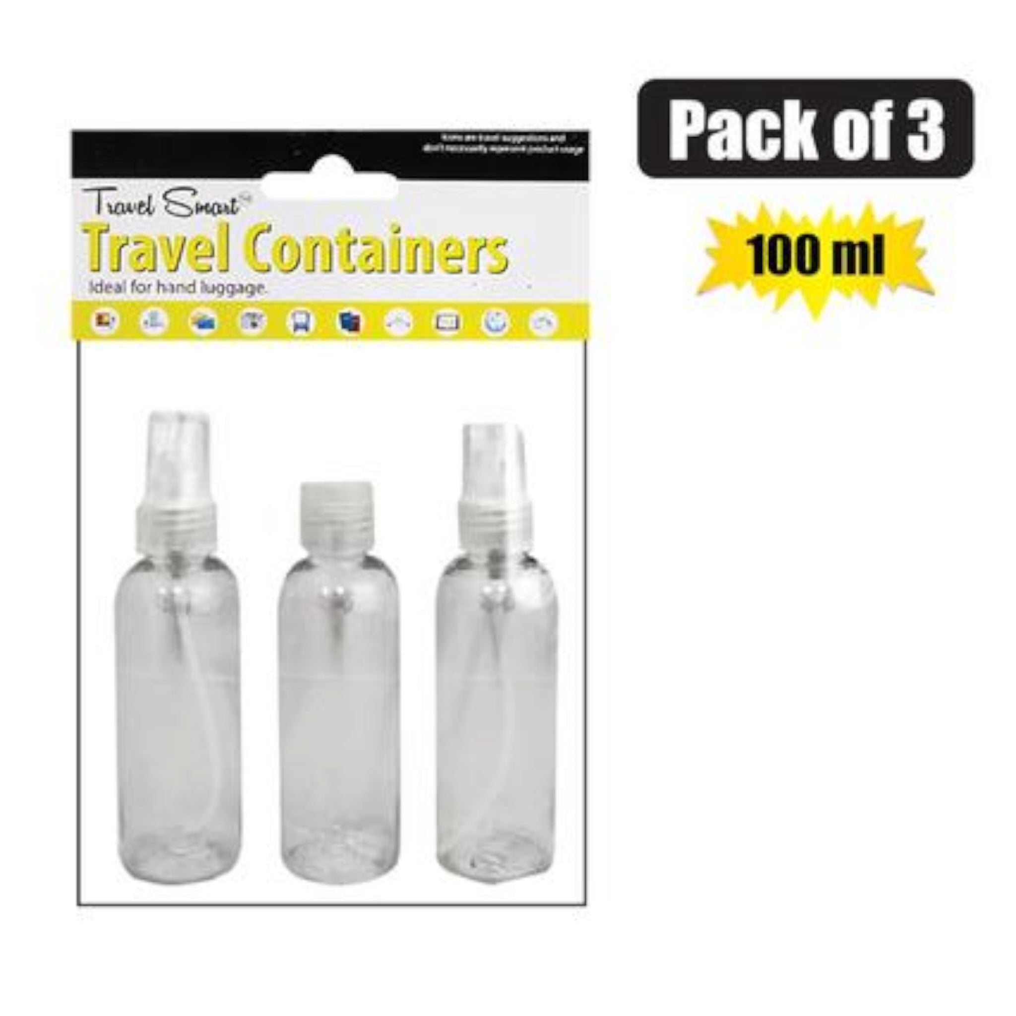 Travel Smart Bottles 100ml 3pack