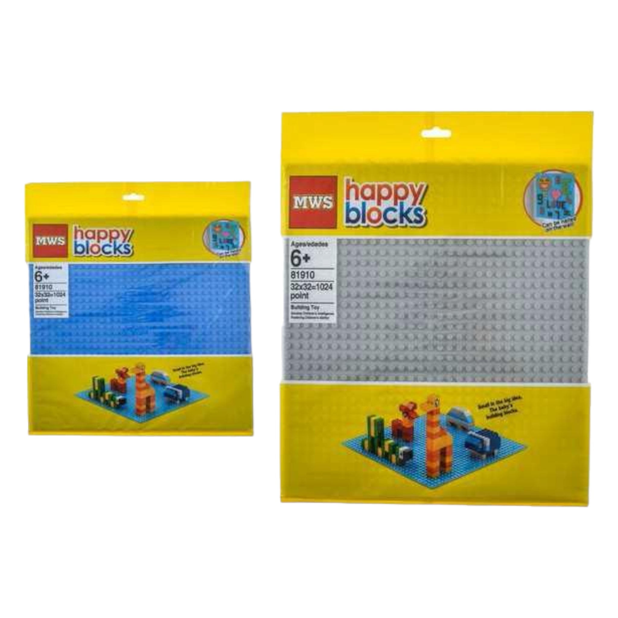 Happy Block Building Plate Toy 32x32/1064 Points