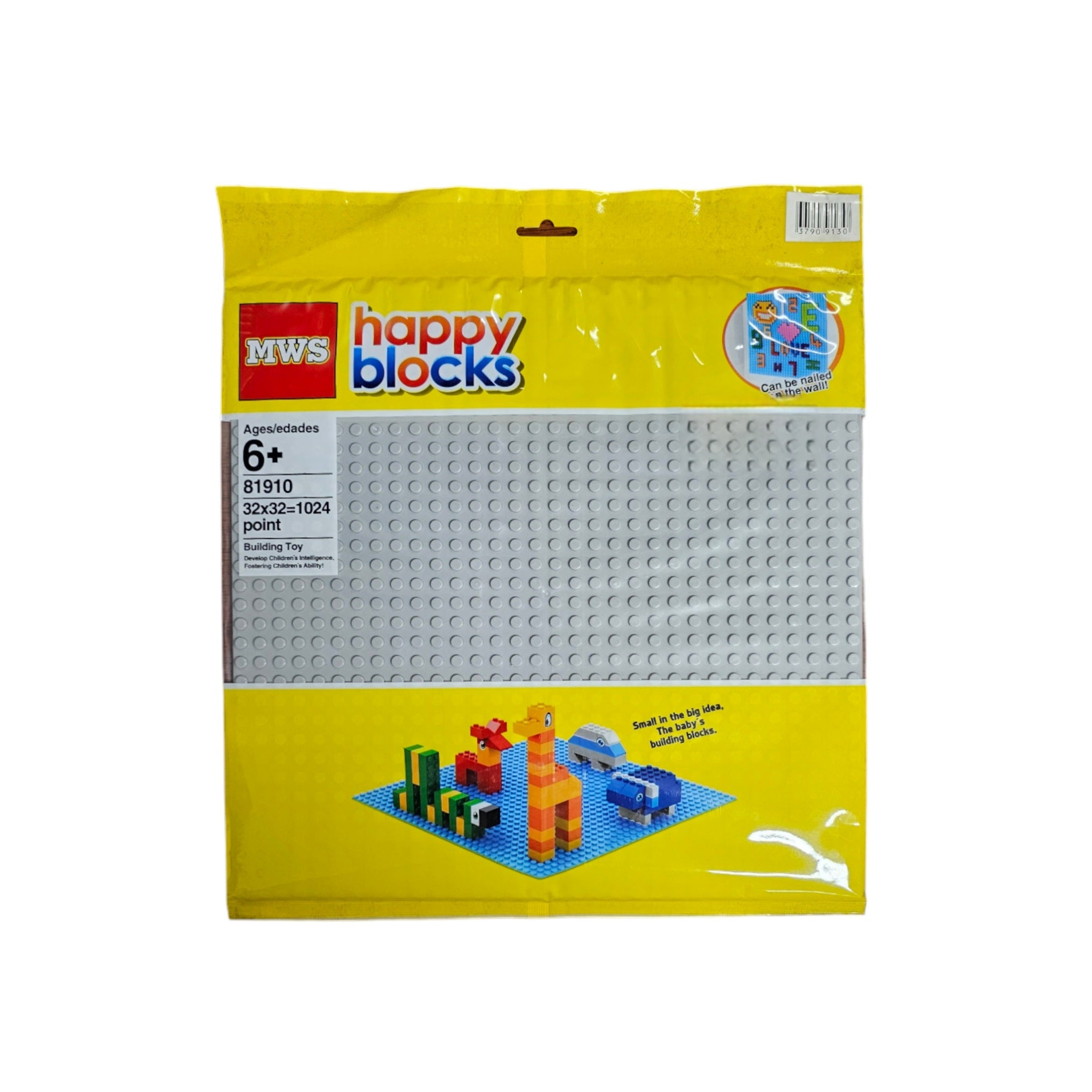 Happy Block Building Plate Toy 32x32/1064 Points