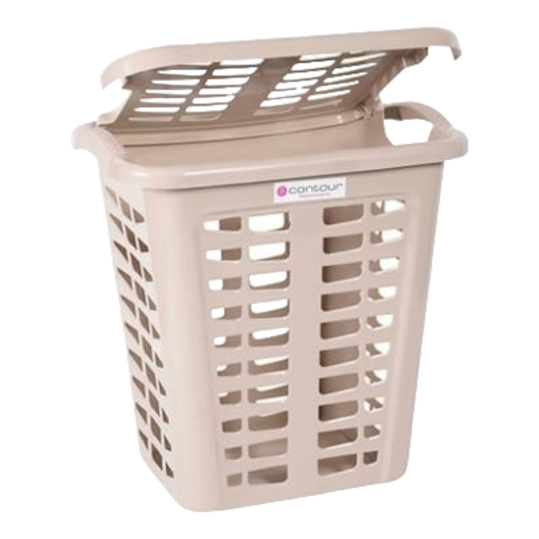 Mega Linen Laundry Basket Bin Contour Housewares Buzz