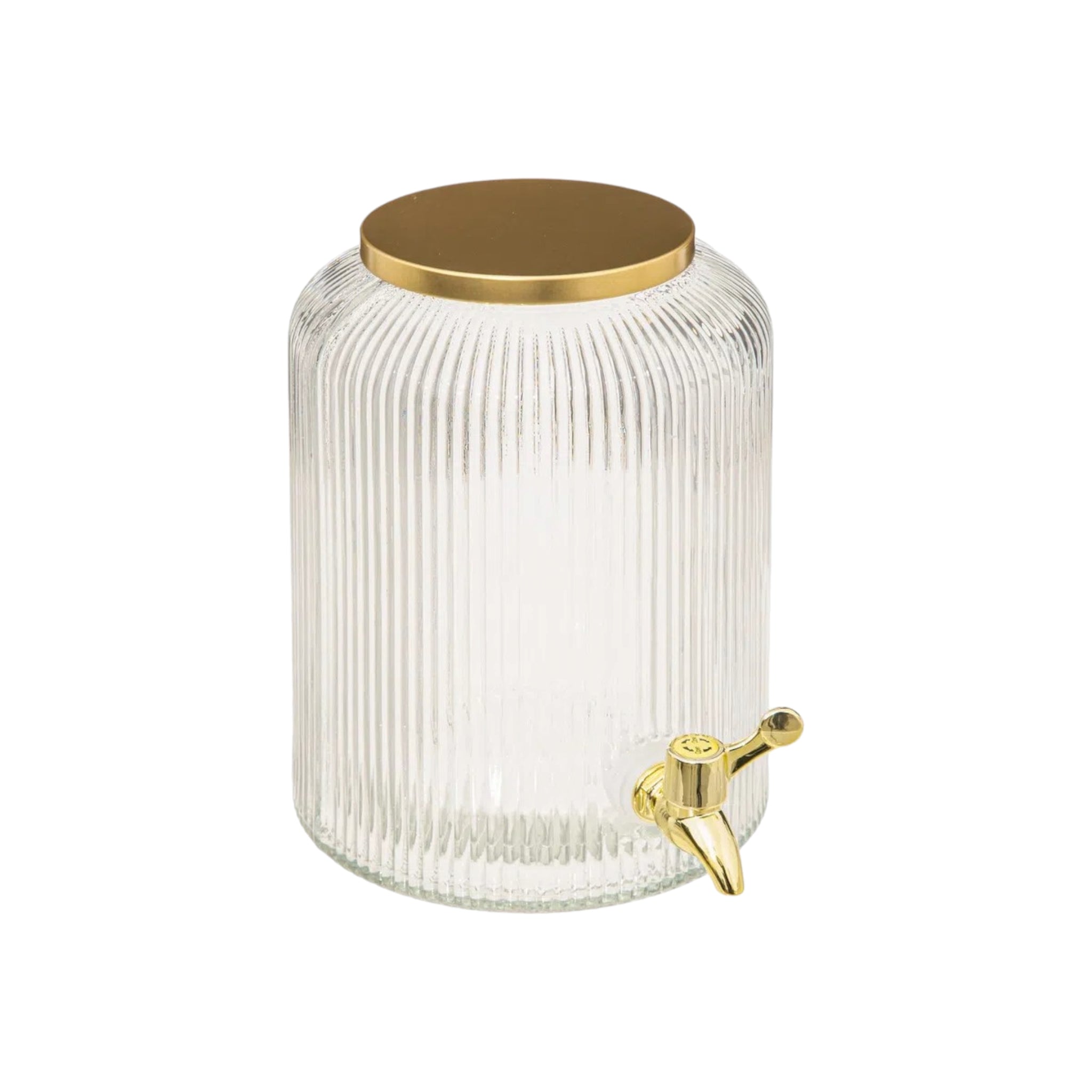 Secret de Gourmet Salon Petit Beverage Dispenser 5L with Gold Lid & Tap