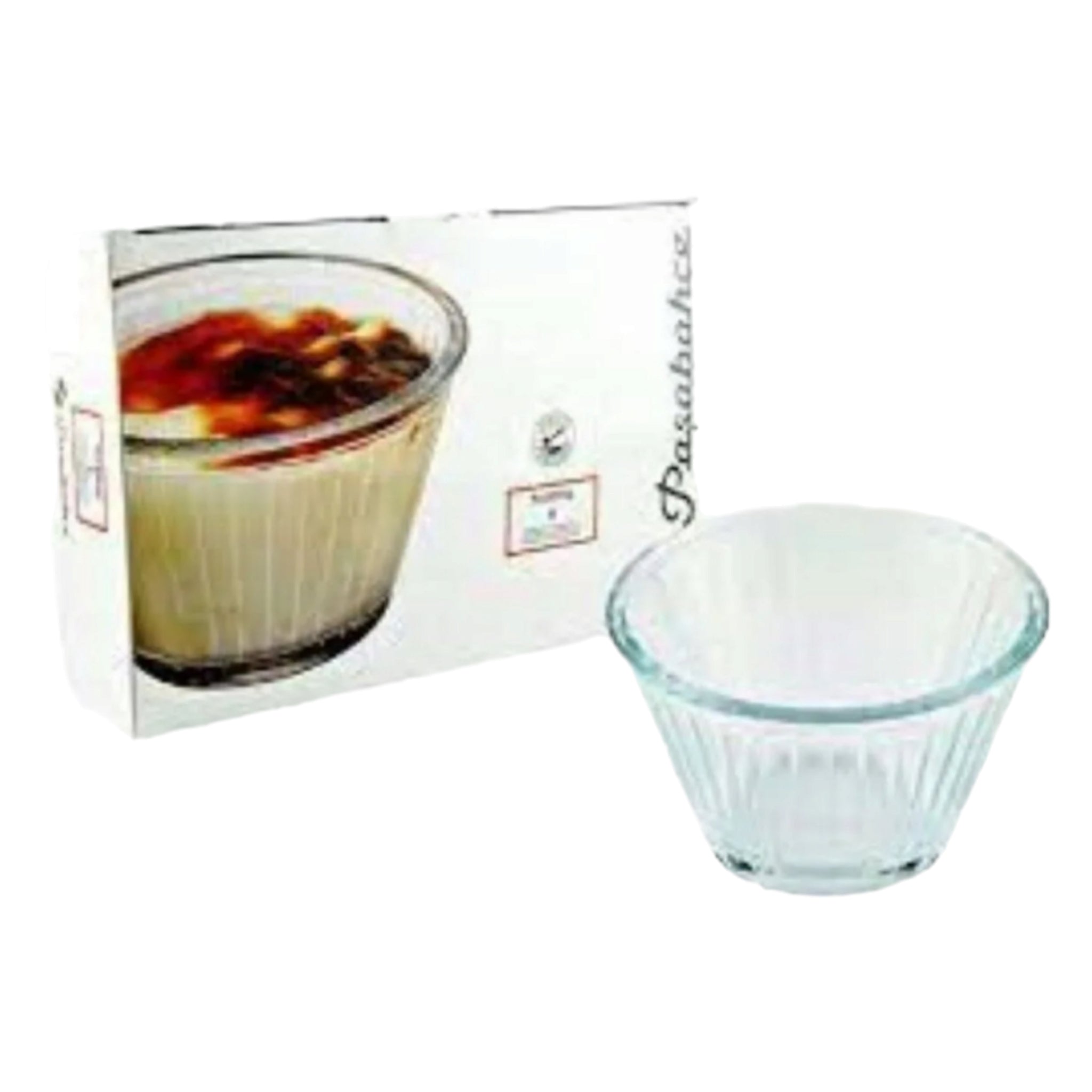 Pasasbache Pudding Crem Caramel Glass Bowl Cup 6pack 23020