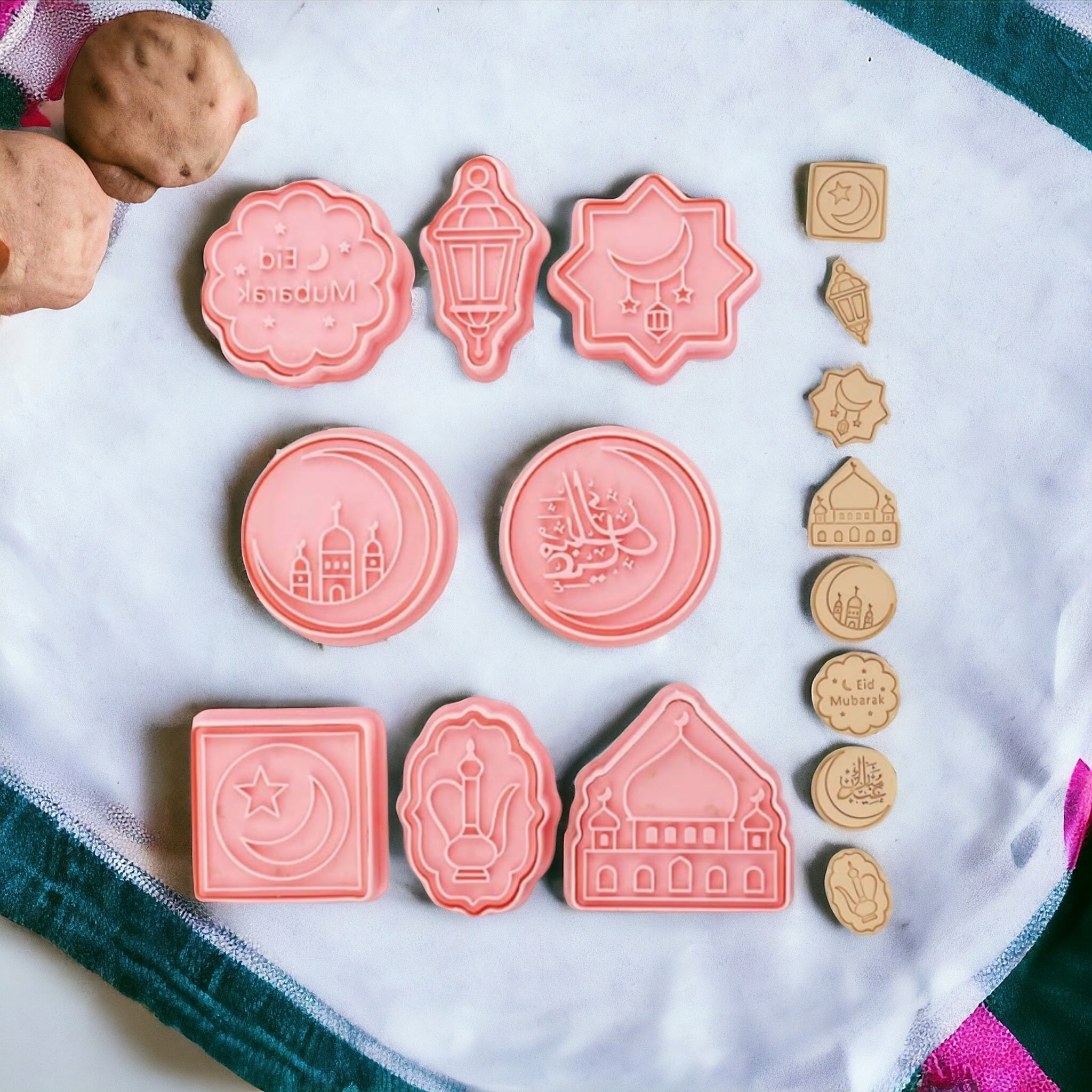 Eid Plastic Cookie Cutter Moulds 8pc Set