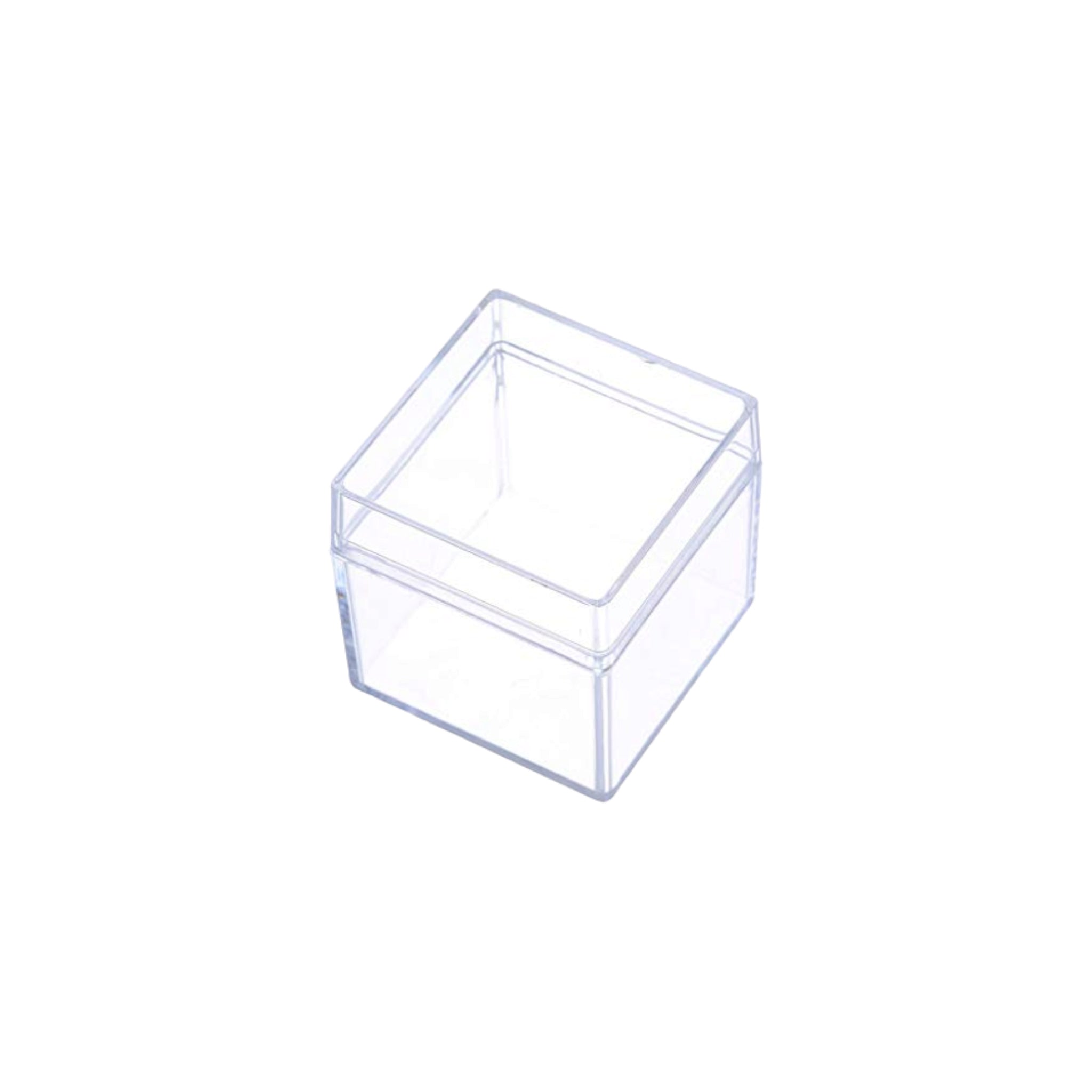 Acrylic Gift Box 5-Sided Square with Lid 4.5x4.5x4.5cm