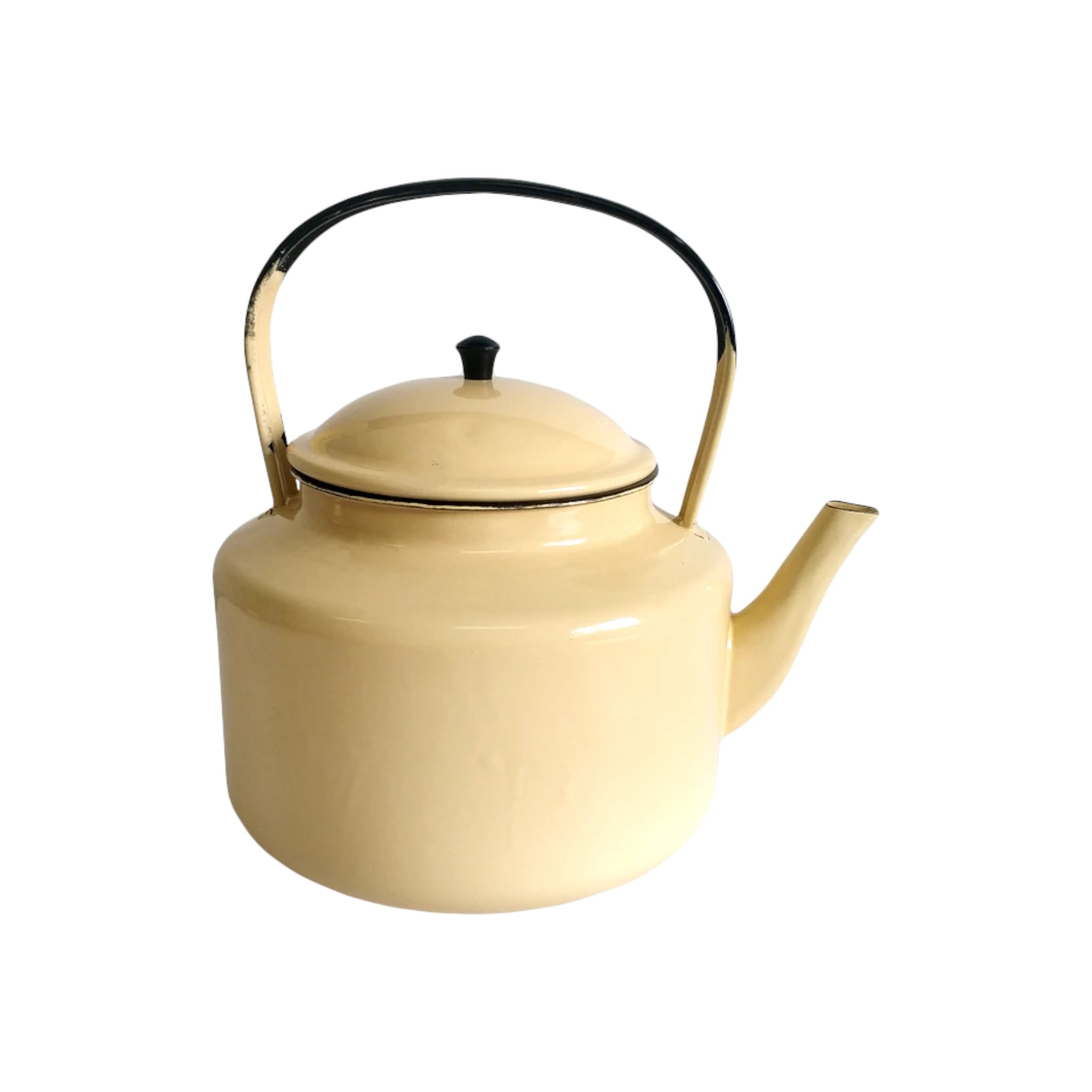 Kango Enamel Teapot 3.5L Kettle Cream CM12635