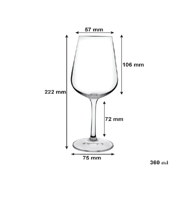 Consol Vienna Signature Crystal Stem Glass Tumbler3 White Wine 360ml  4pack