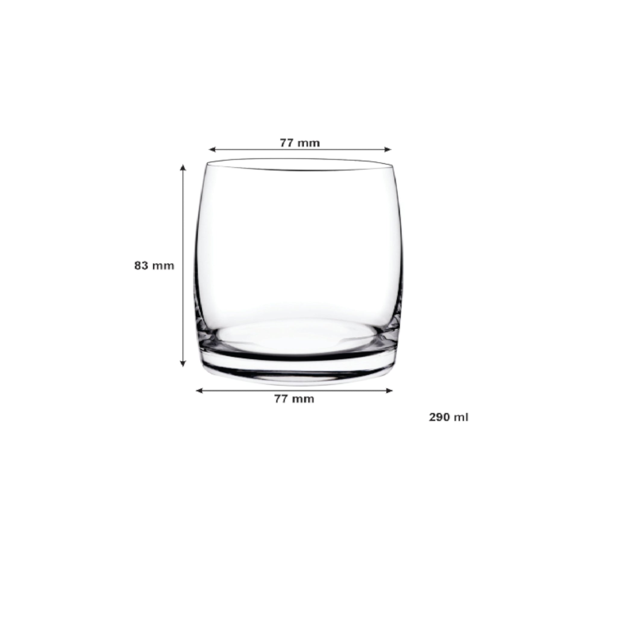 Consol Vienna Signature Crystal Short Glass Tumbler 290ml 4pack