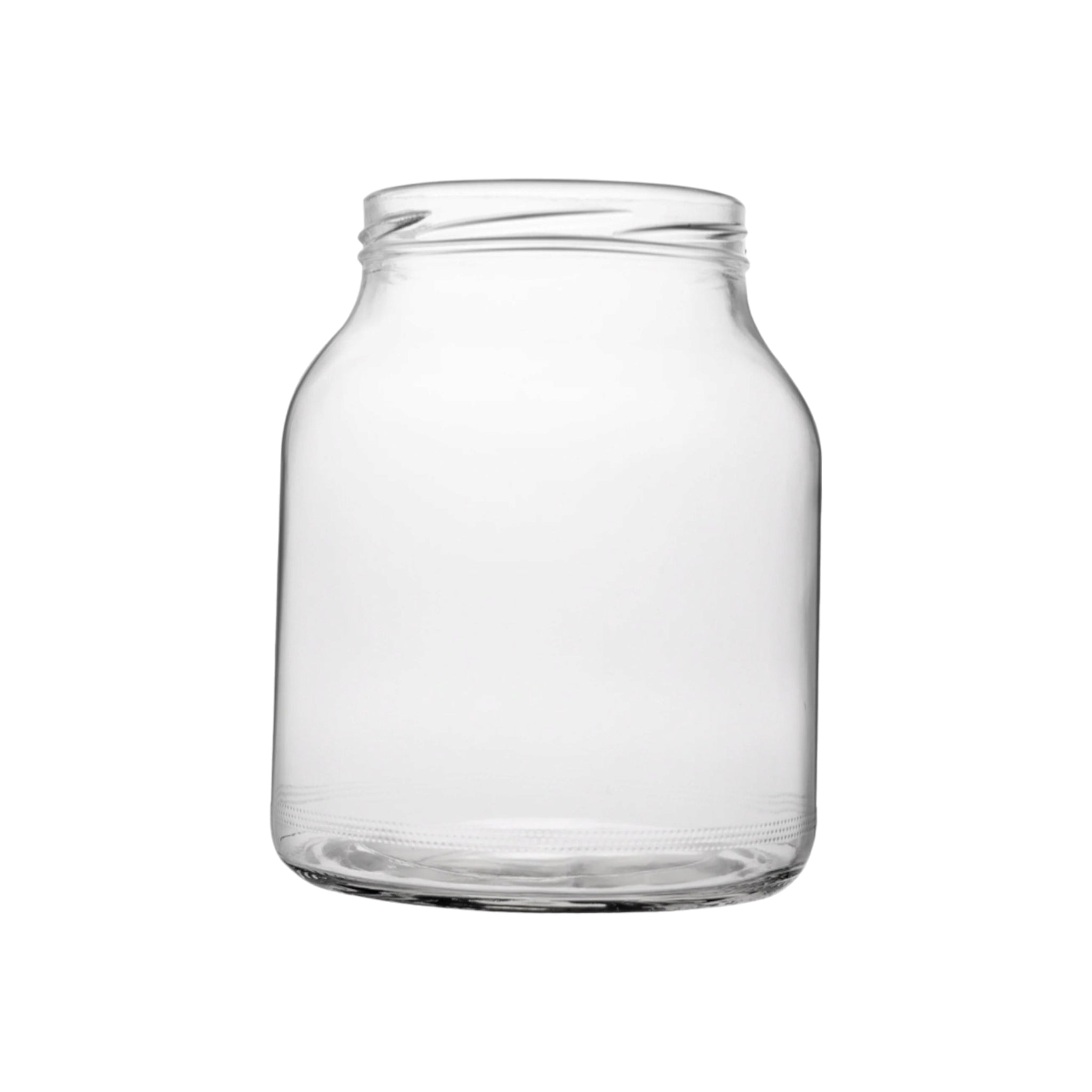 Regent Glass Round Jar with Black Lid 910ml 4pack