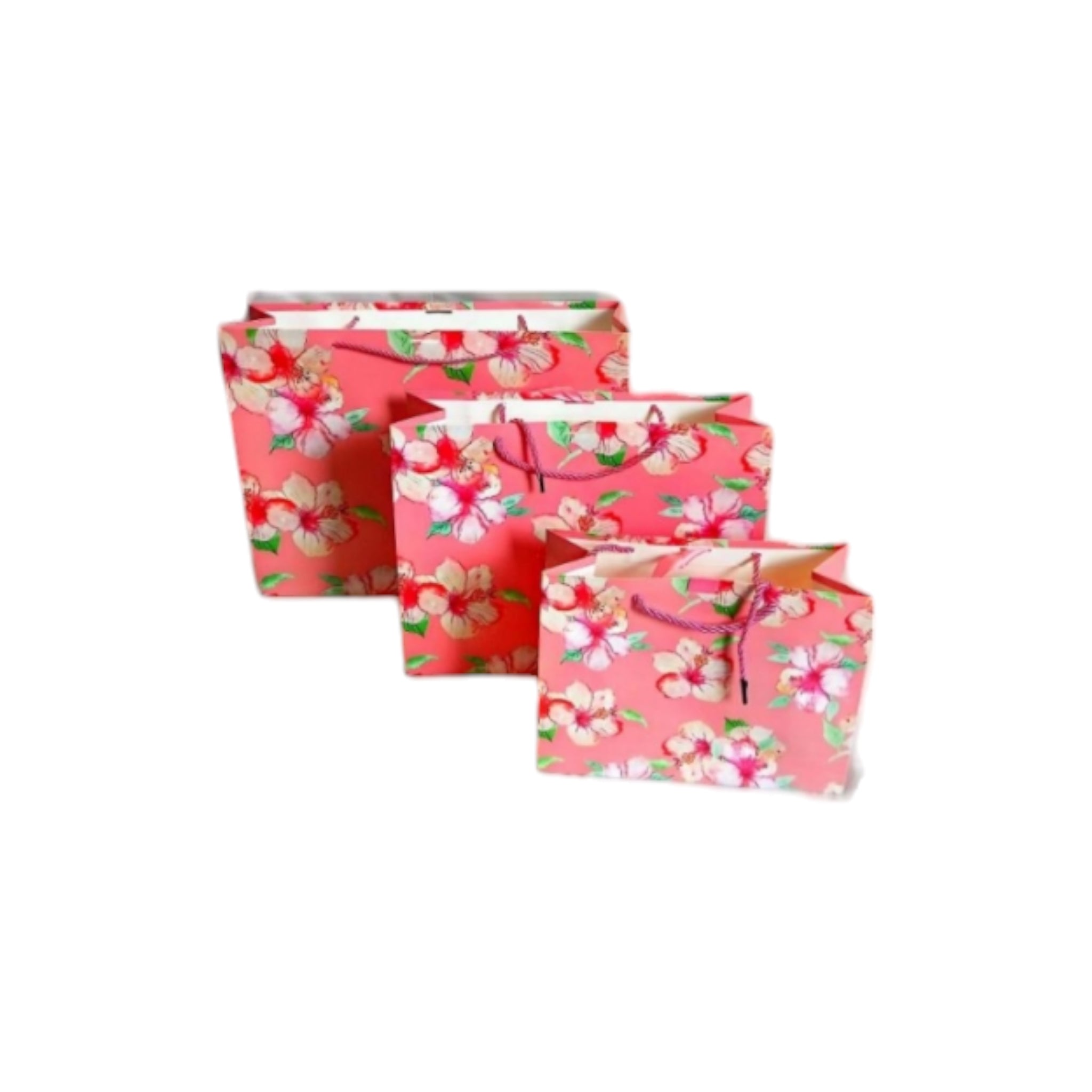 Gift Paper Gift Bags Floral Design 32x25x11cm Medium 1pc