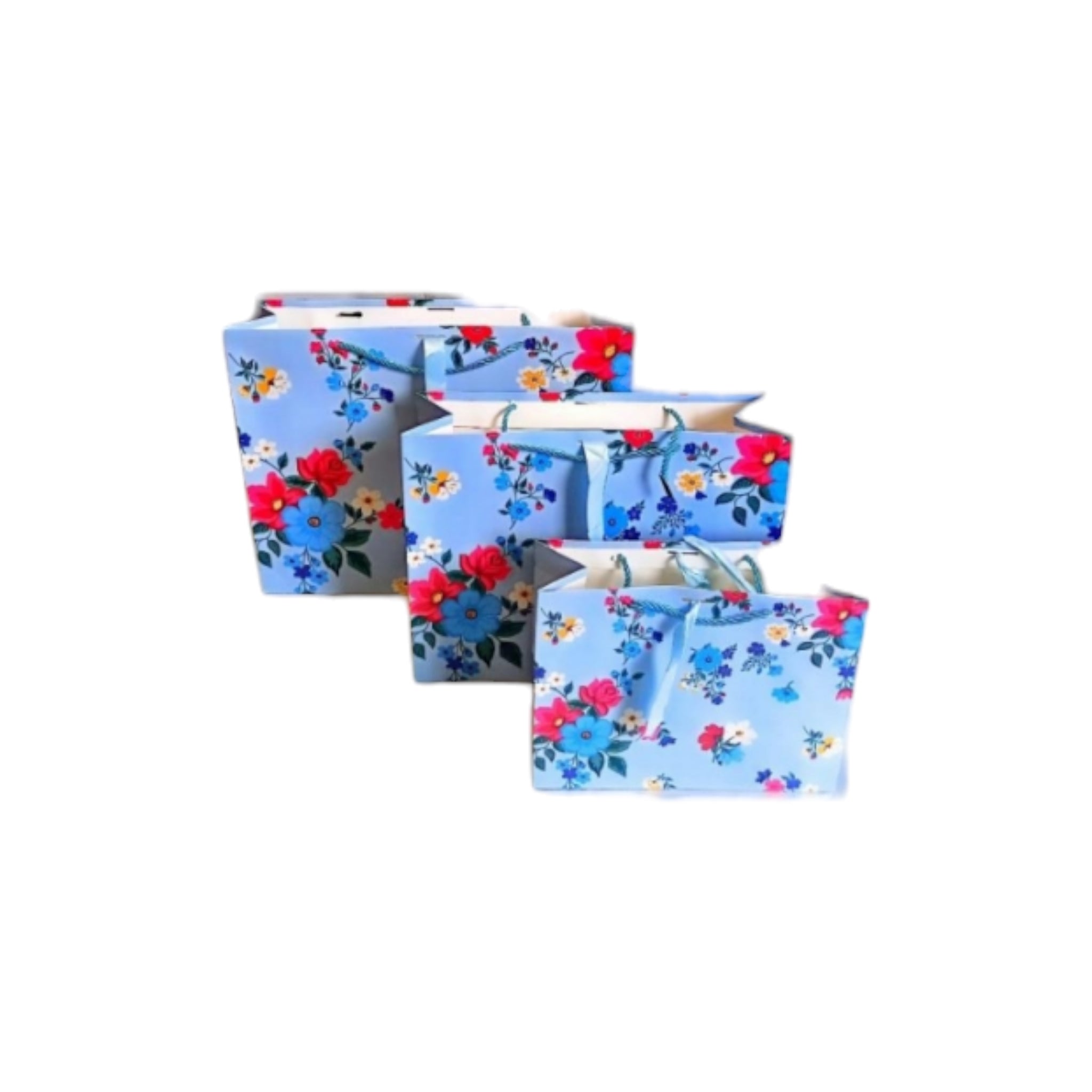 Gift Paper Gift Bags Floral Design 32x25x11cm Medium 1pc