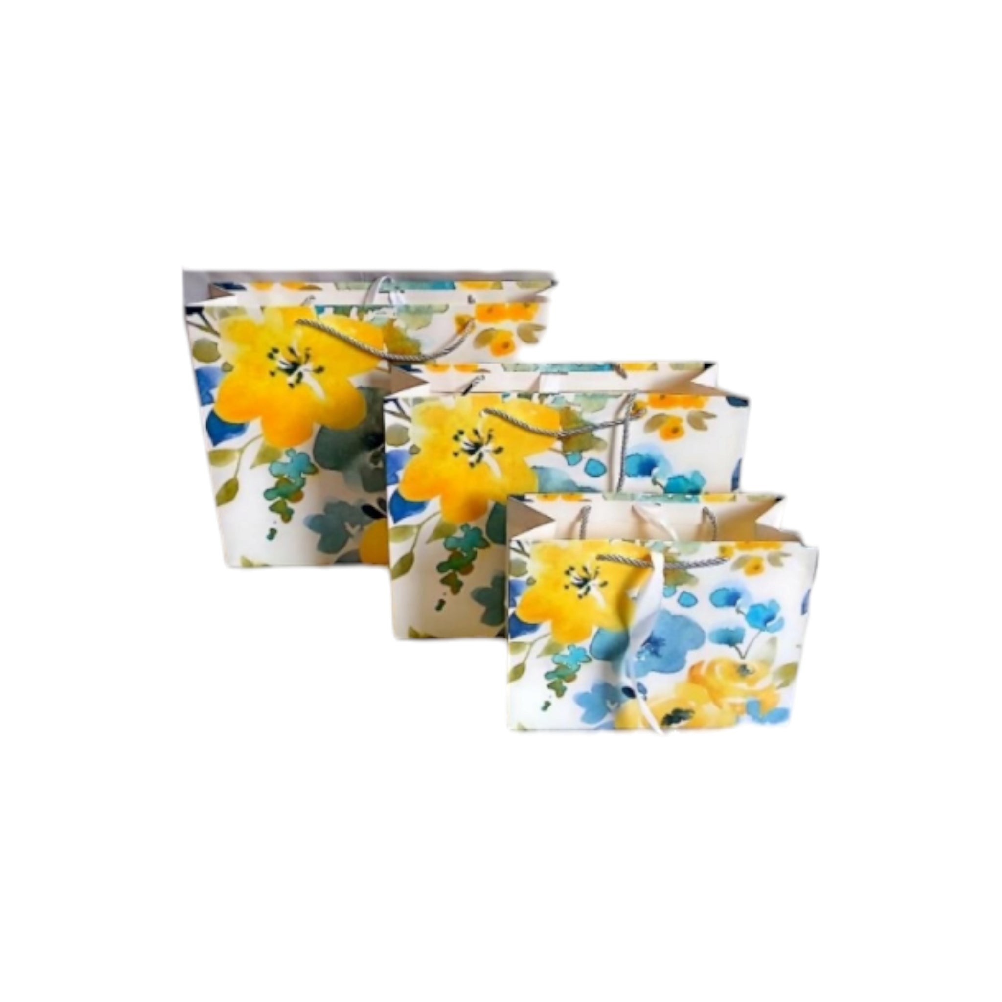 Gift Paper Gift Bags Floral Design 32x25x11cm Medium 1pc