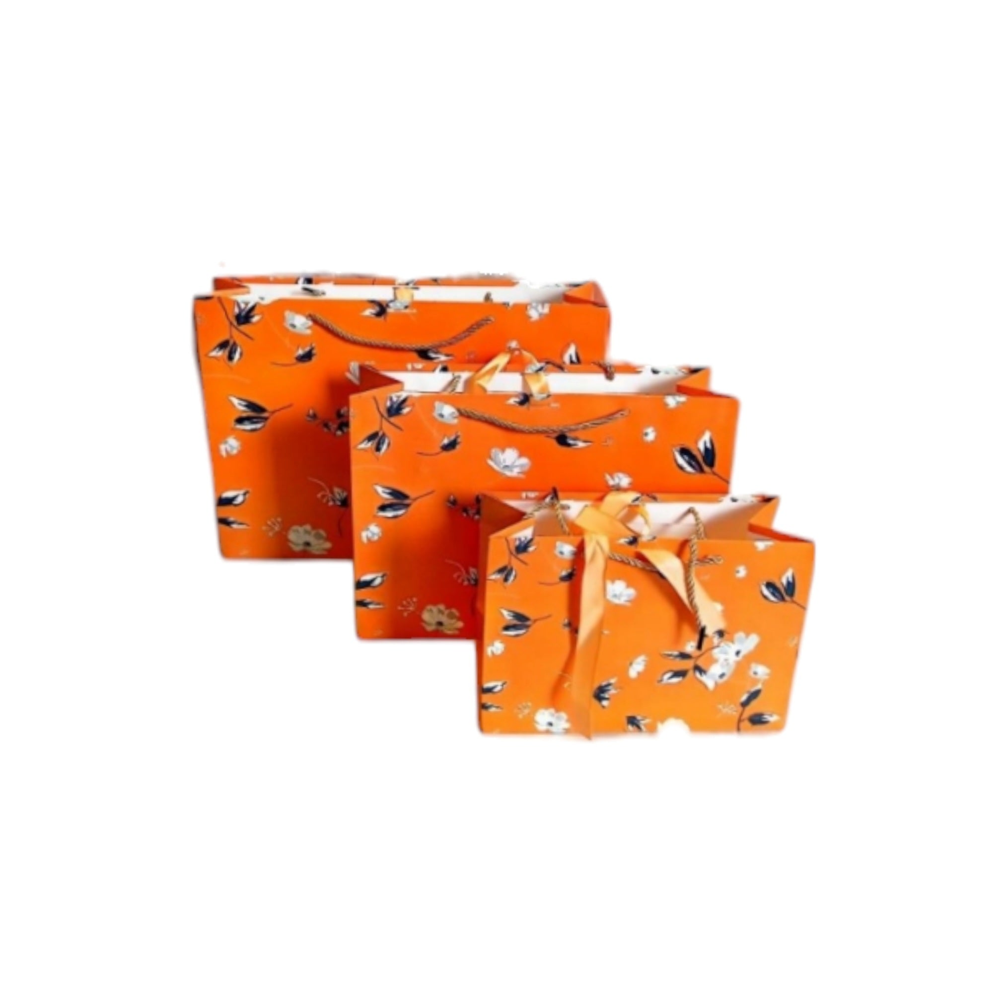 Gift Paper Bags Floral Design 24x18x10cm Small 1pc