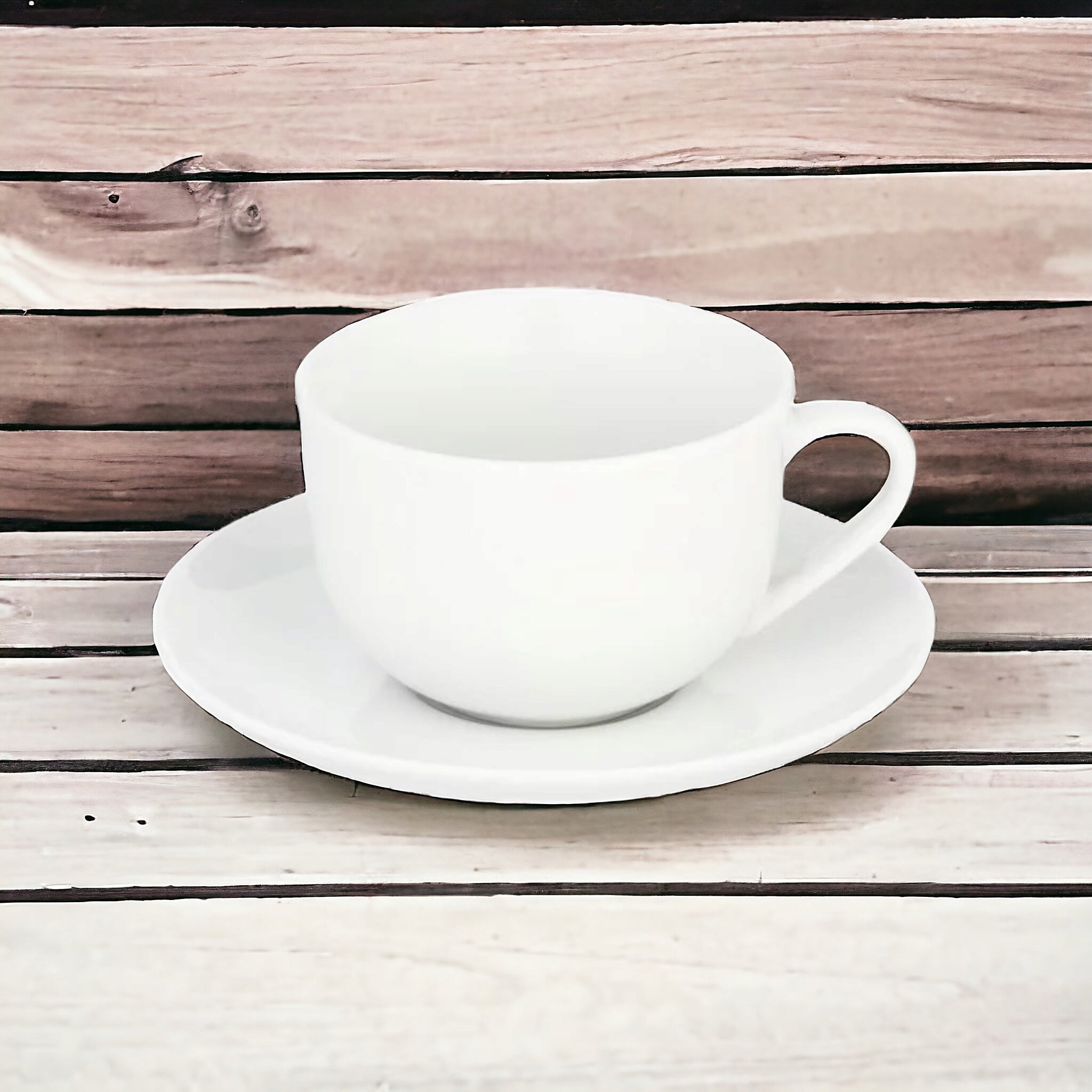 Totally Home Pure White 220ml Cup and Saucer Set