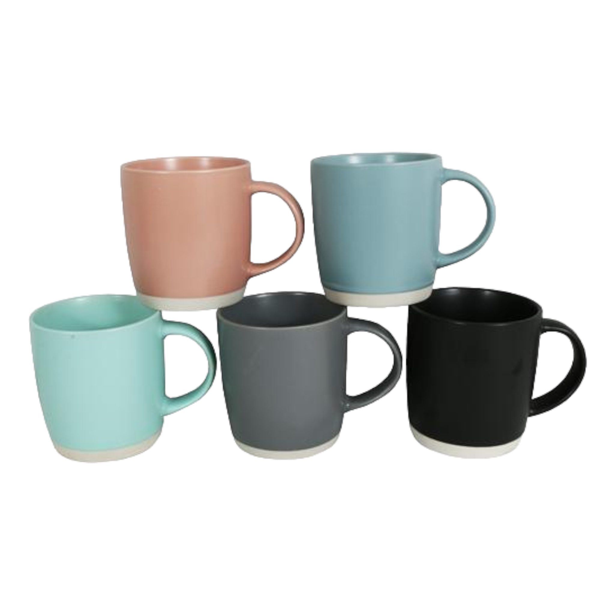 Ceramic Coffee Mug 325ml Pastel Colour with White Base30636