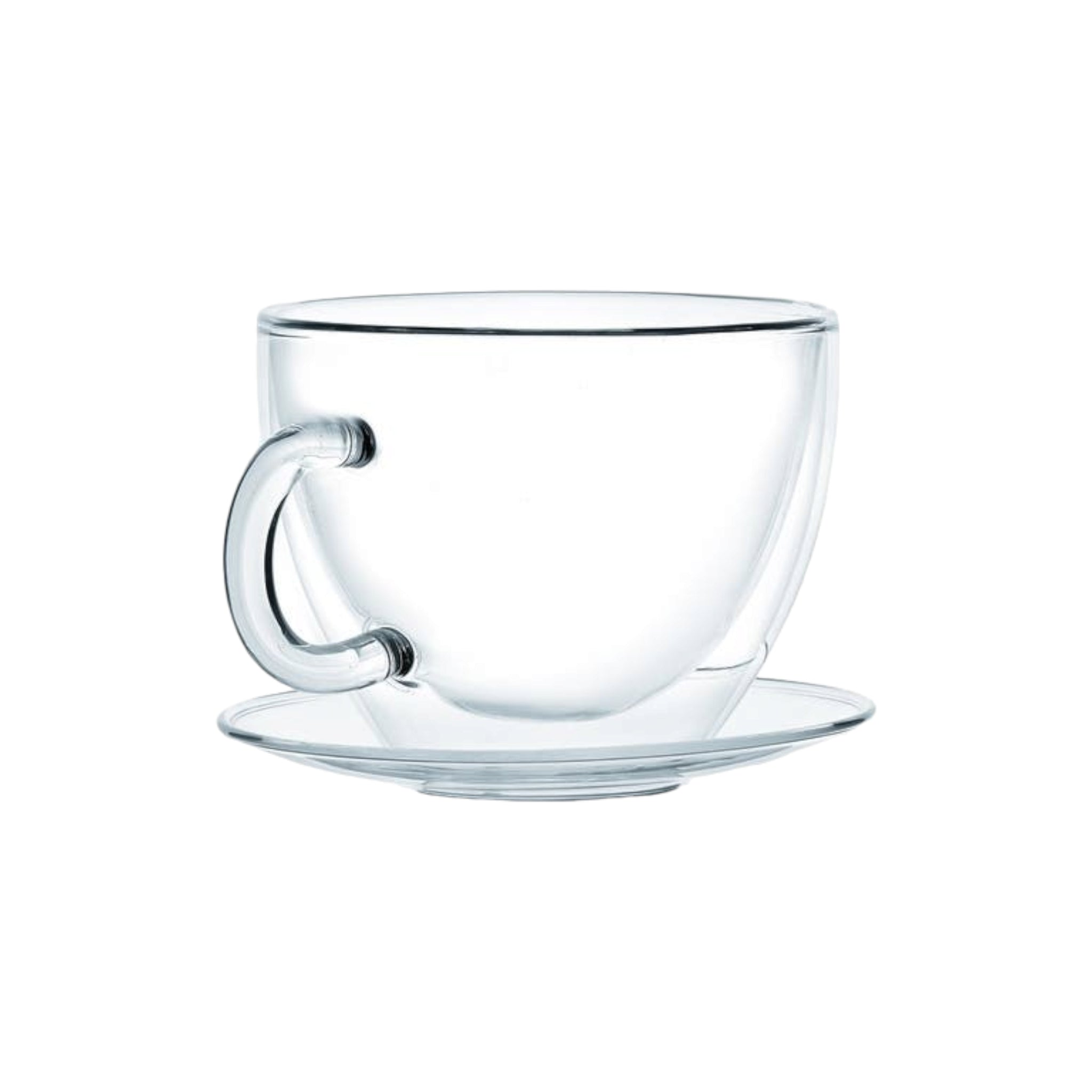 Barista Borosilicate Double Wall Café Tea Cup and Saucer 220ml 10236