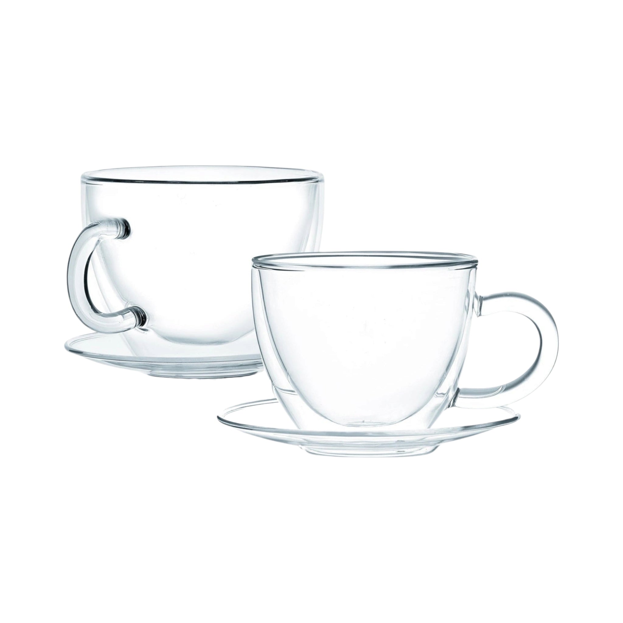 Barista Borosilicate Double Wall Café Tea Cup and Saucer 220ml 10236