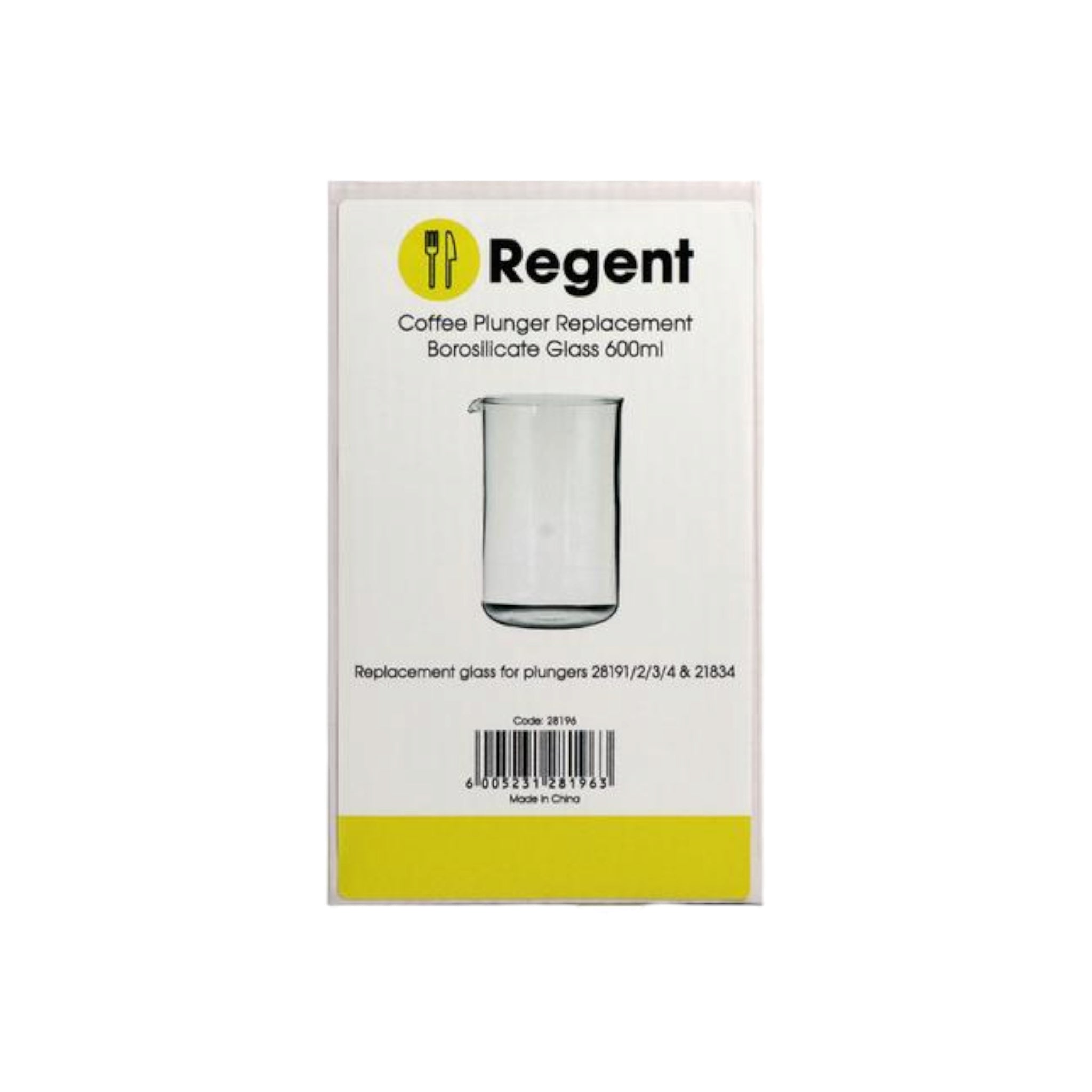 Regent Milano Coffee Plunger Black Frame 600ml