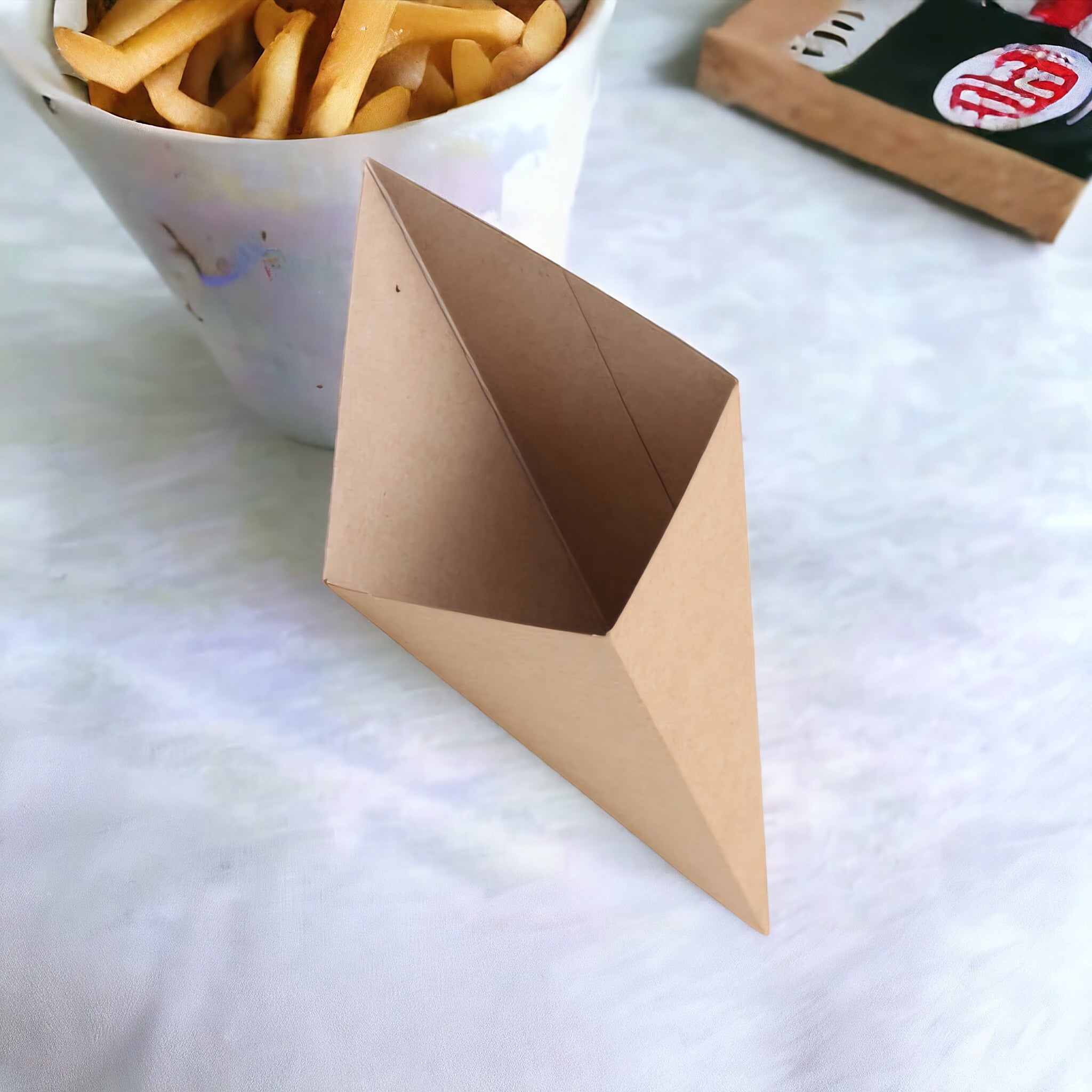 Kraft Paper French Fries Chip Cone Medium 23cm 10pack