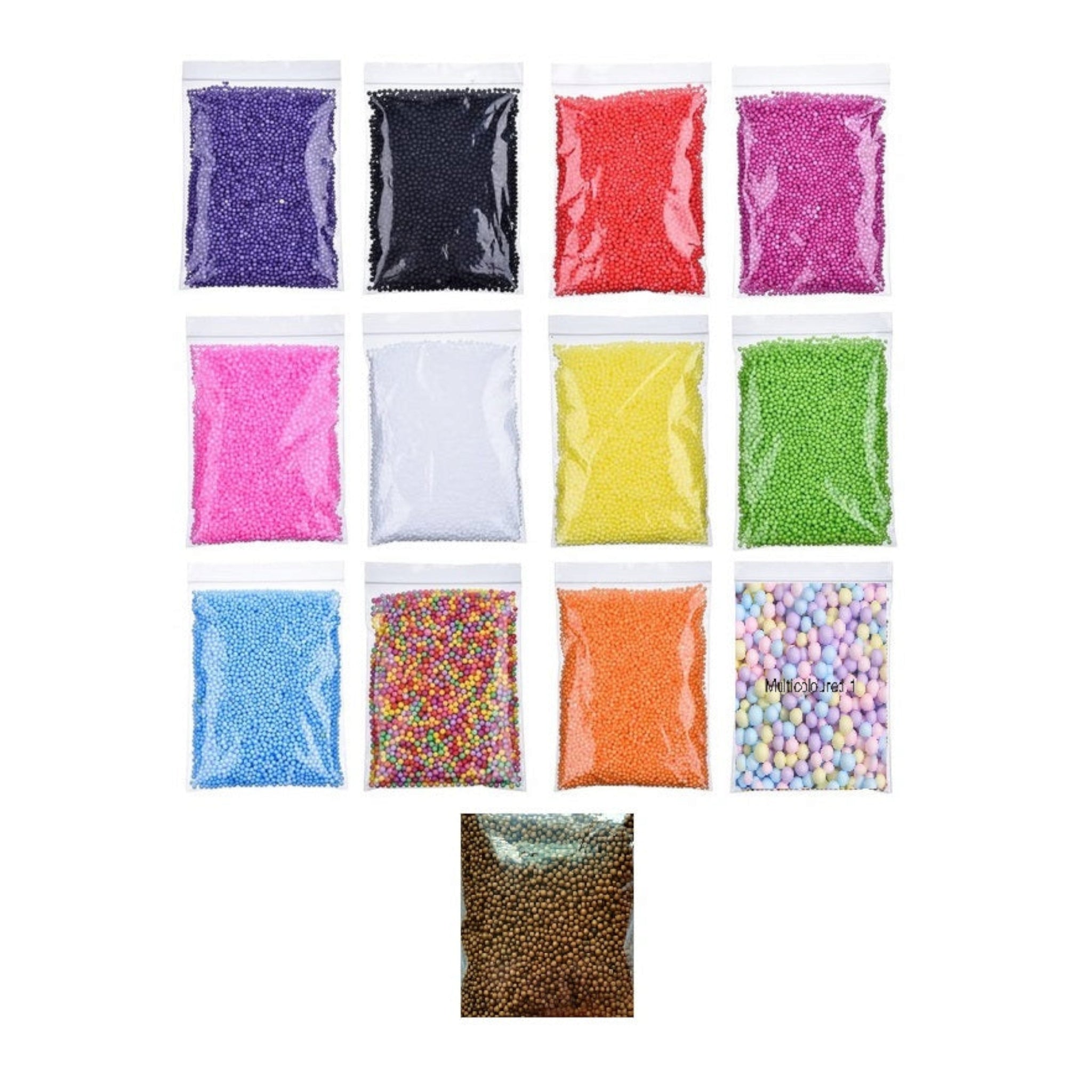 Polystyrene Styrofoam Miniature Balls Colors 10g