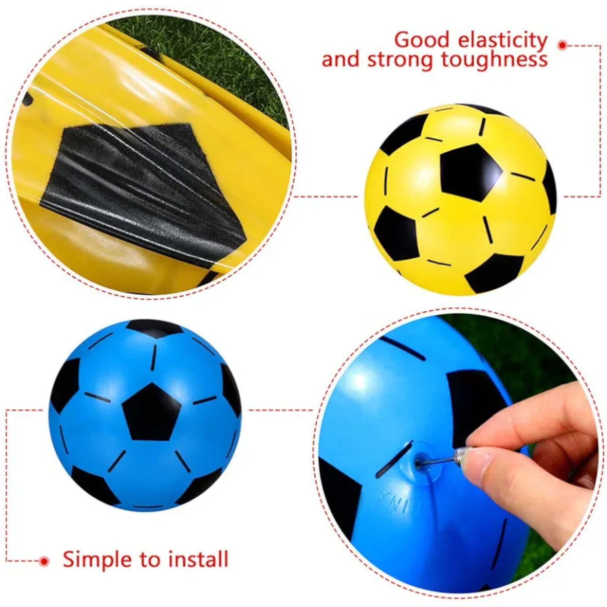 Kids Soccer Ball 20cm PVC Plastic Inflatable Kids Football 60g