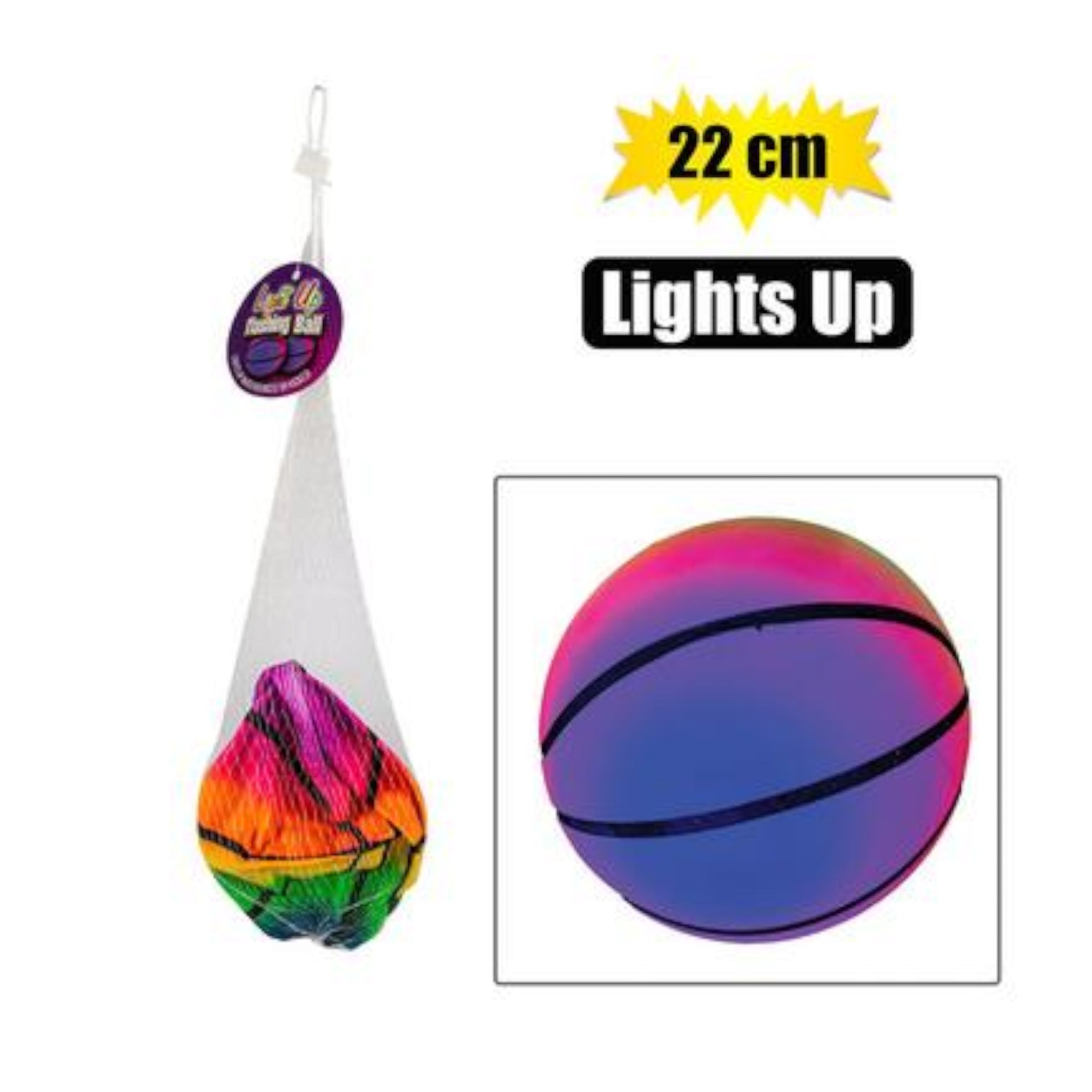 Light up Bounce Ball 22cm PVC Plastic 60g