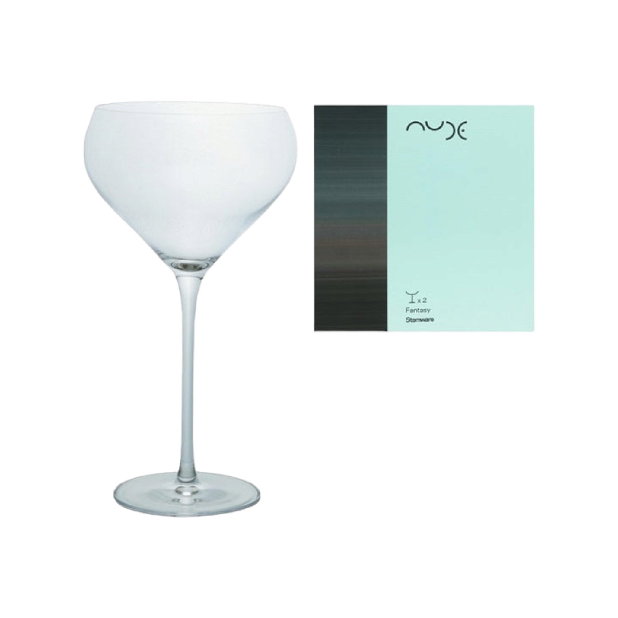 NUDE Glass Tumbler 675ml Fantasy Cocktail Tumbler 2pack 23074