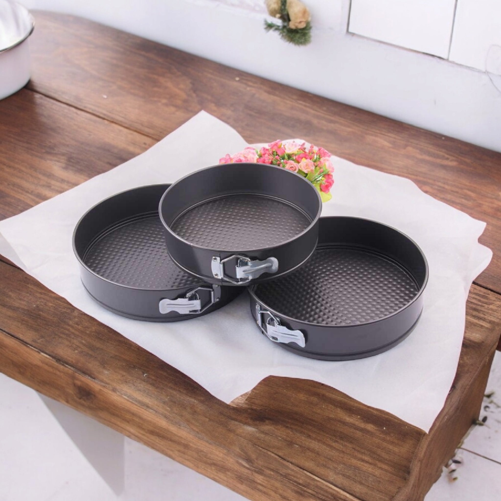 Springform Pans 24/26/28cm Trays 3pc Set SLB51116