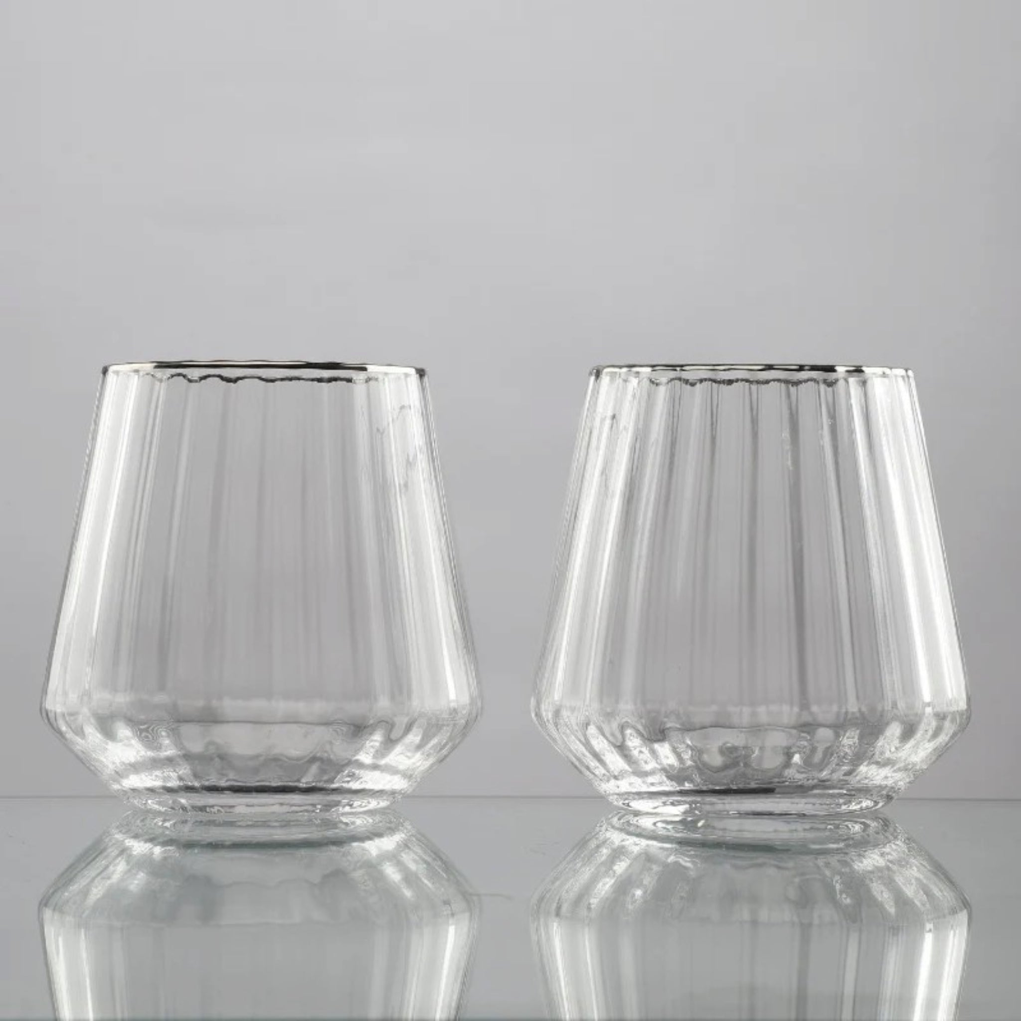 Pasabahce Ribbed Glass Tumbler 400ml Whisky 6pack