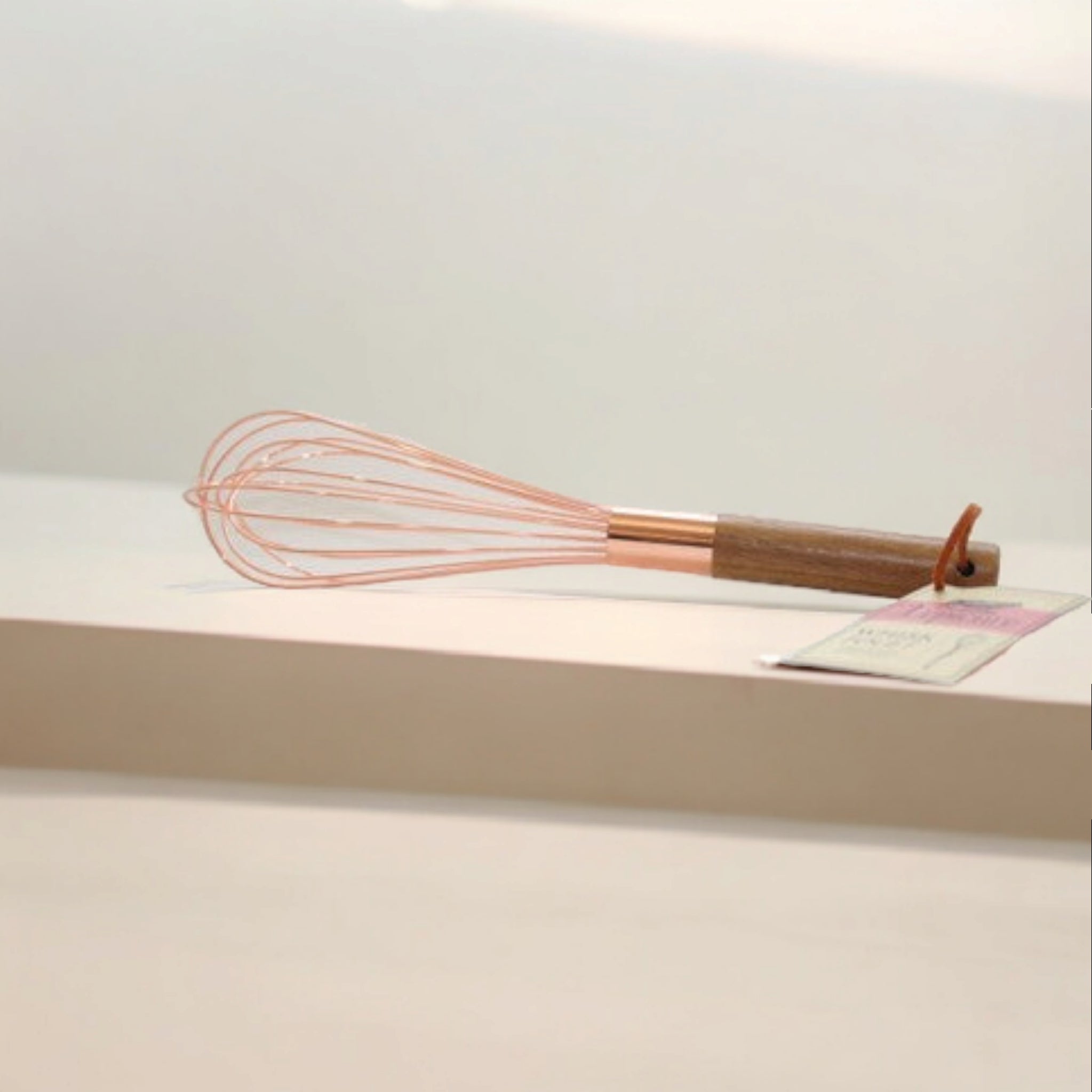 Copper Whisk with Acacia Handle 28961