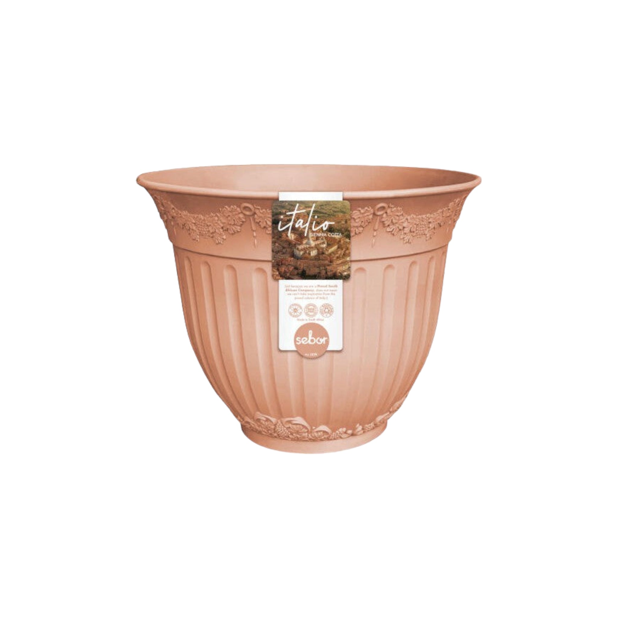 Sebor Italio Sienna Plant Flower Pot 25cm Cotta