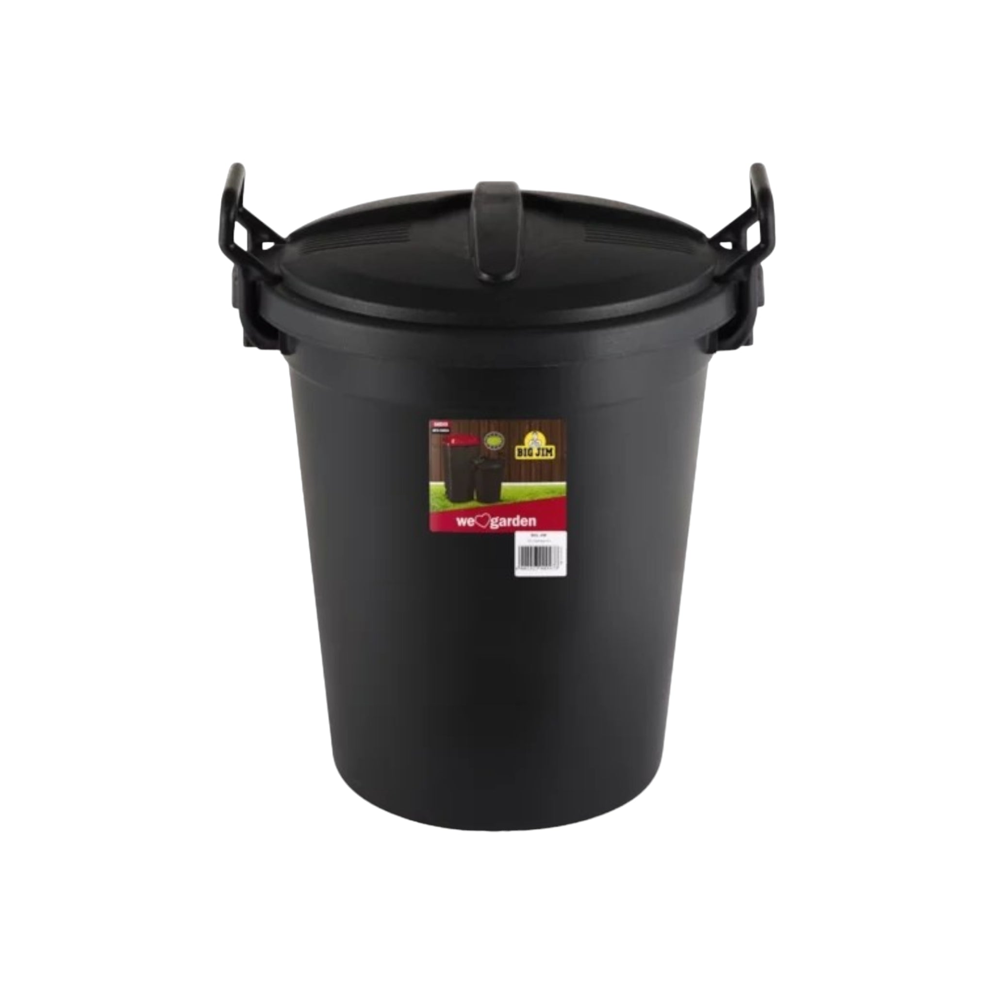 Big Jim 70L Black Garbage Refuse Dustbin DG0200-BL