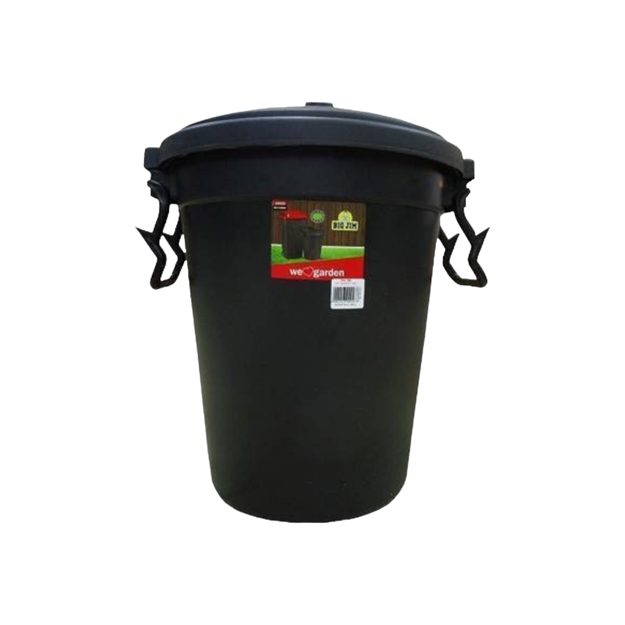 Big Jim 70L Black Garbage Refuse Dustbin DG0200-BL