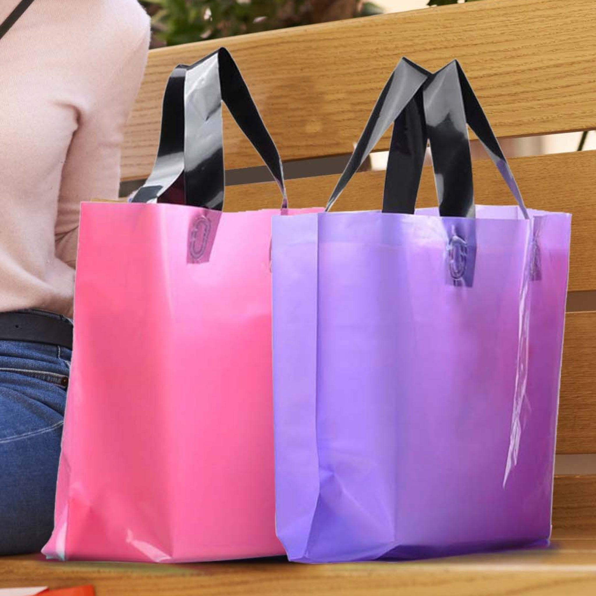 Plastic Boutique Shopping Bags 45x35cm 120mic