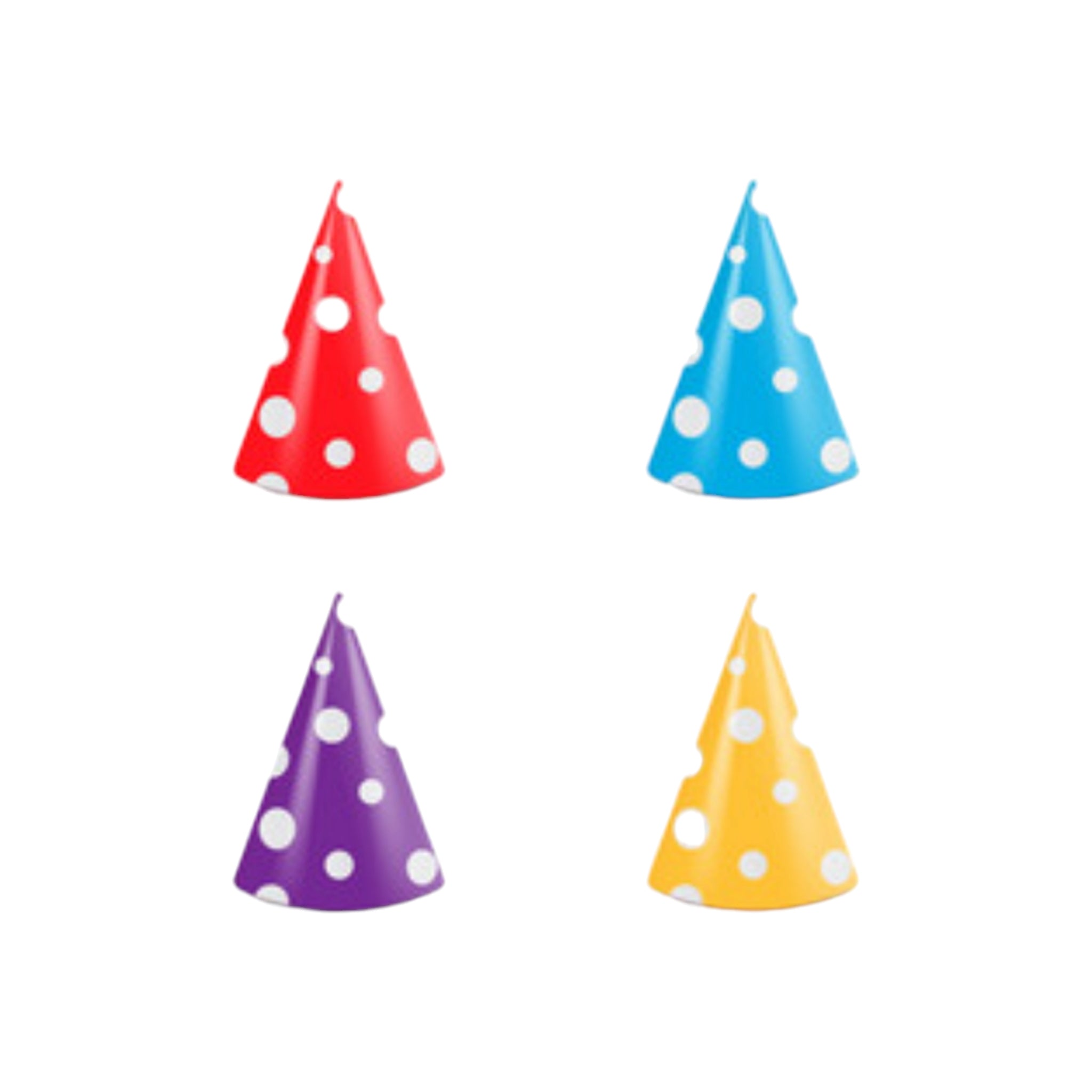 Party Paper Hat Polka Dot 10pack