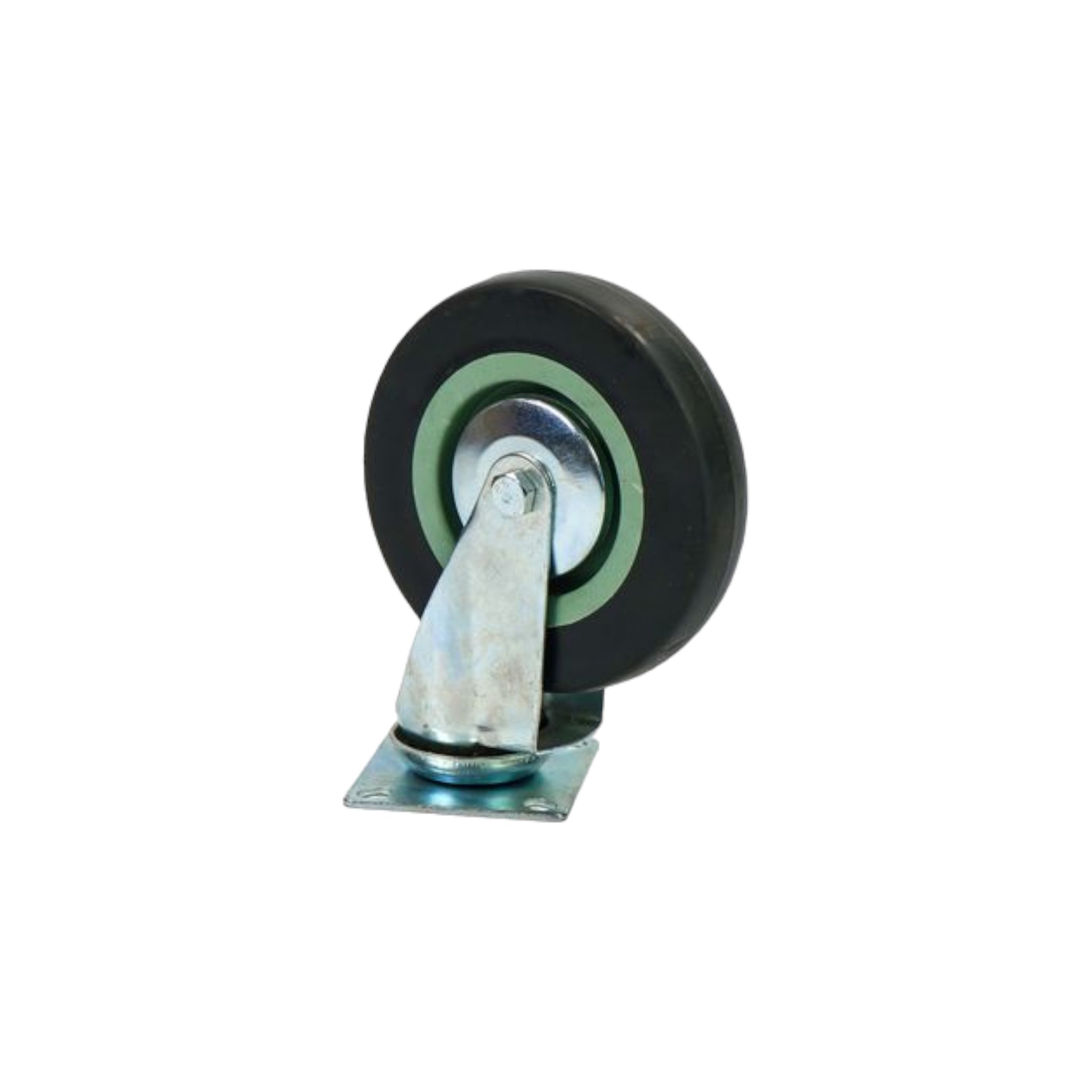 Castor Wheel Rubber Swivel Plate 125mm 270TPR125P80