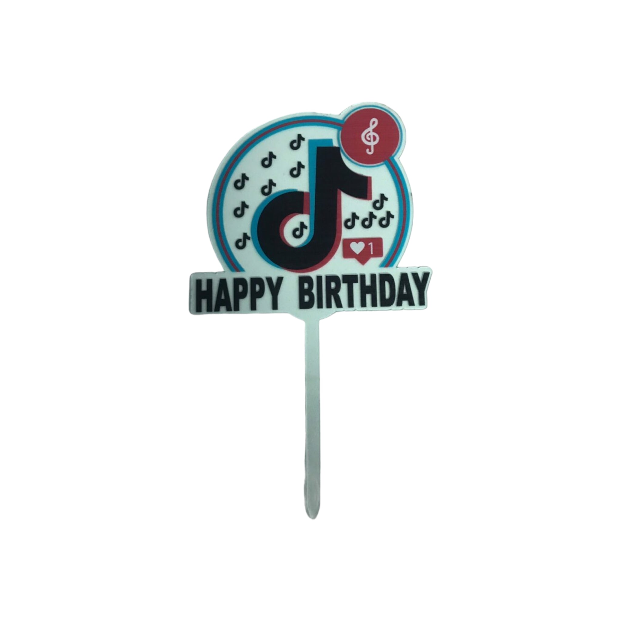 Cake Topper Happy Birthday Tik Tok 1pc