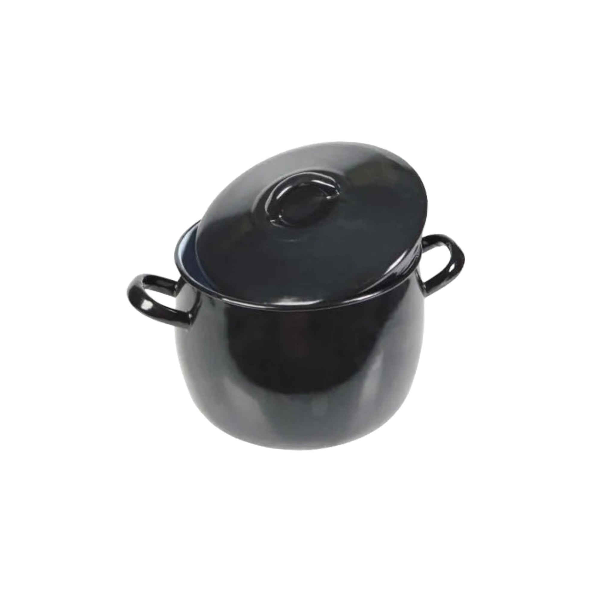 Enamel Bellied Pot 8.50L with Bow Handle