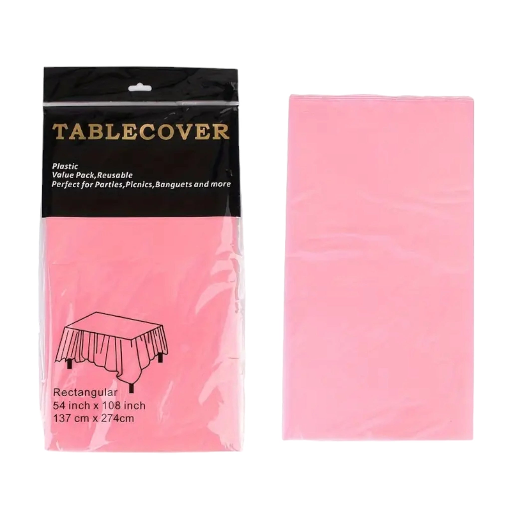 Plastic Table Cover 137x182cm 1pc