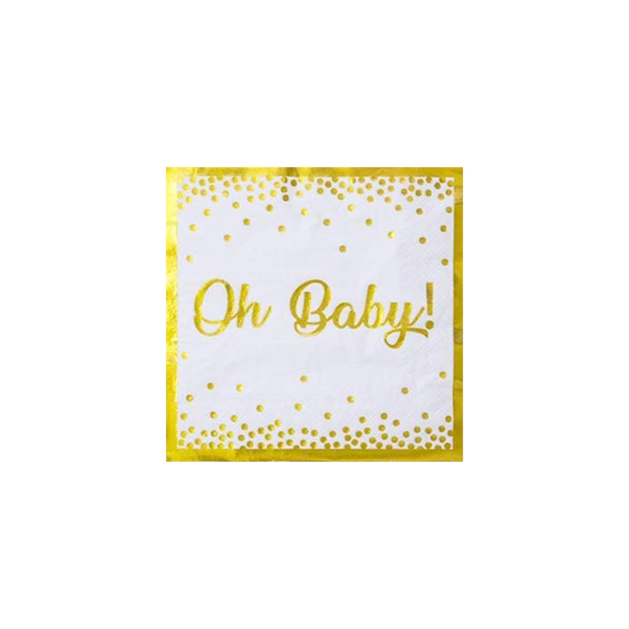 Luncheon Serviette Napkins Oh Baby 33x33cm 10pack