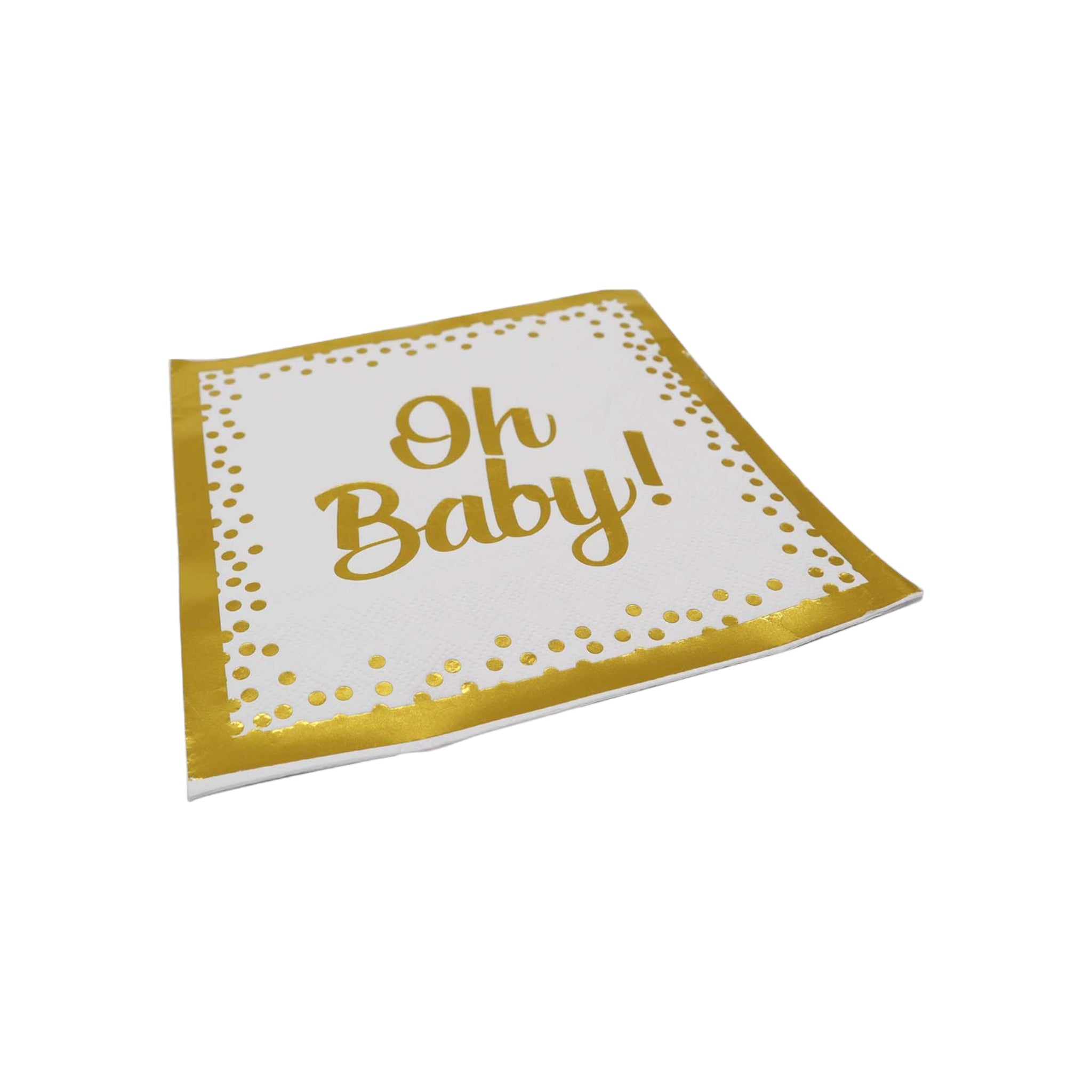 Luncheon Serviette Napkins Oh Baby 33x33cm 10pack