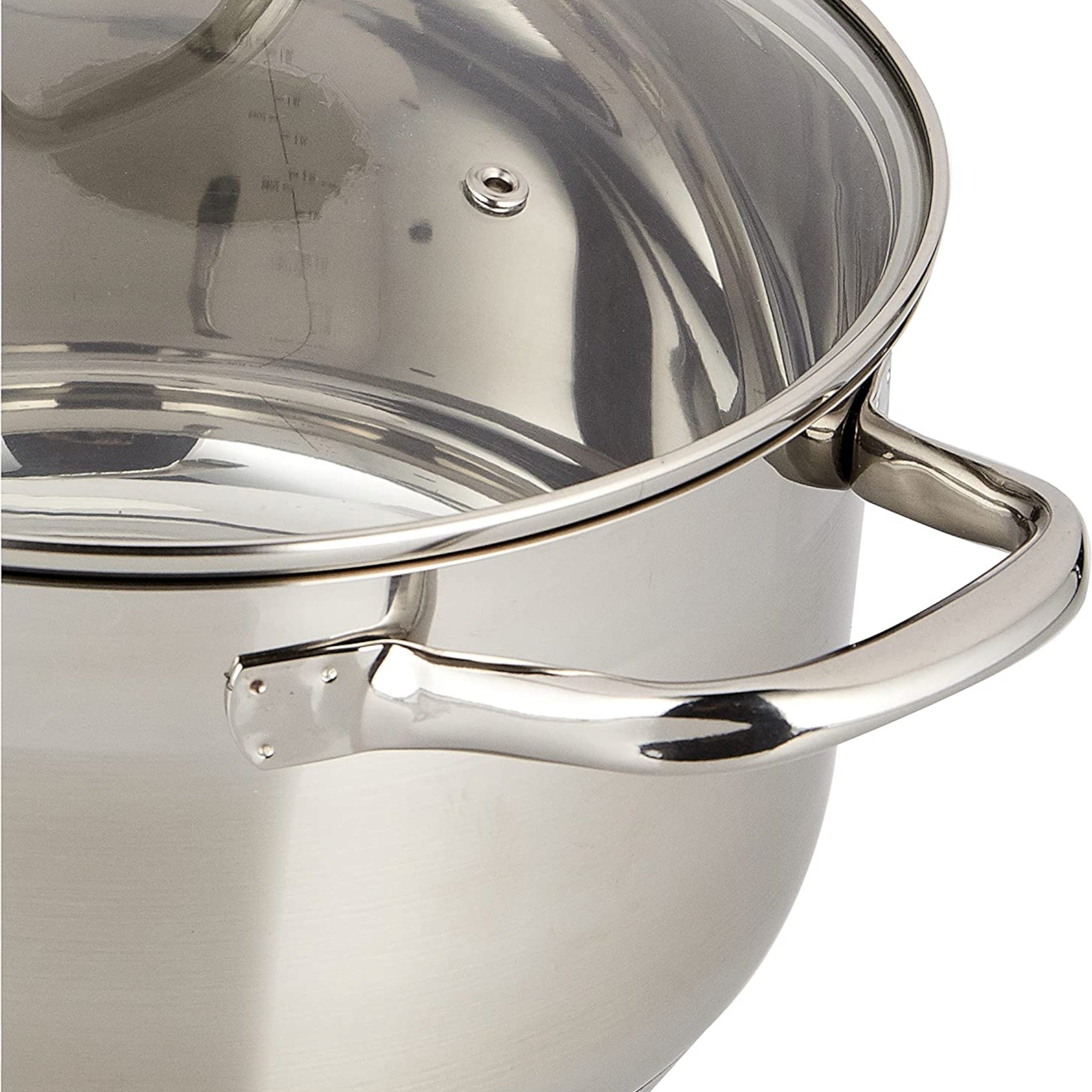 Delica Cookware Pot 8pc Set Stainless Steel with Glass Lid DK12257-8 P202