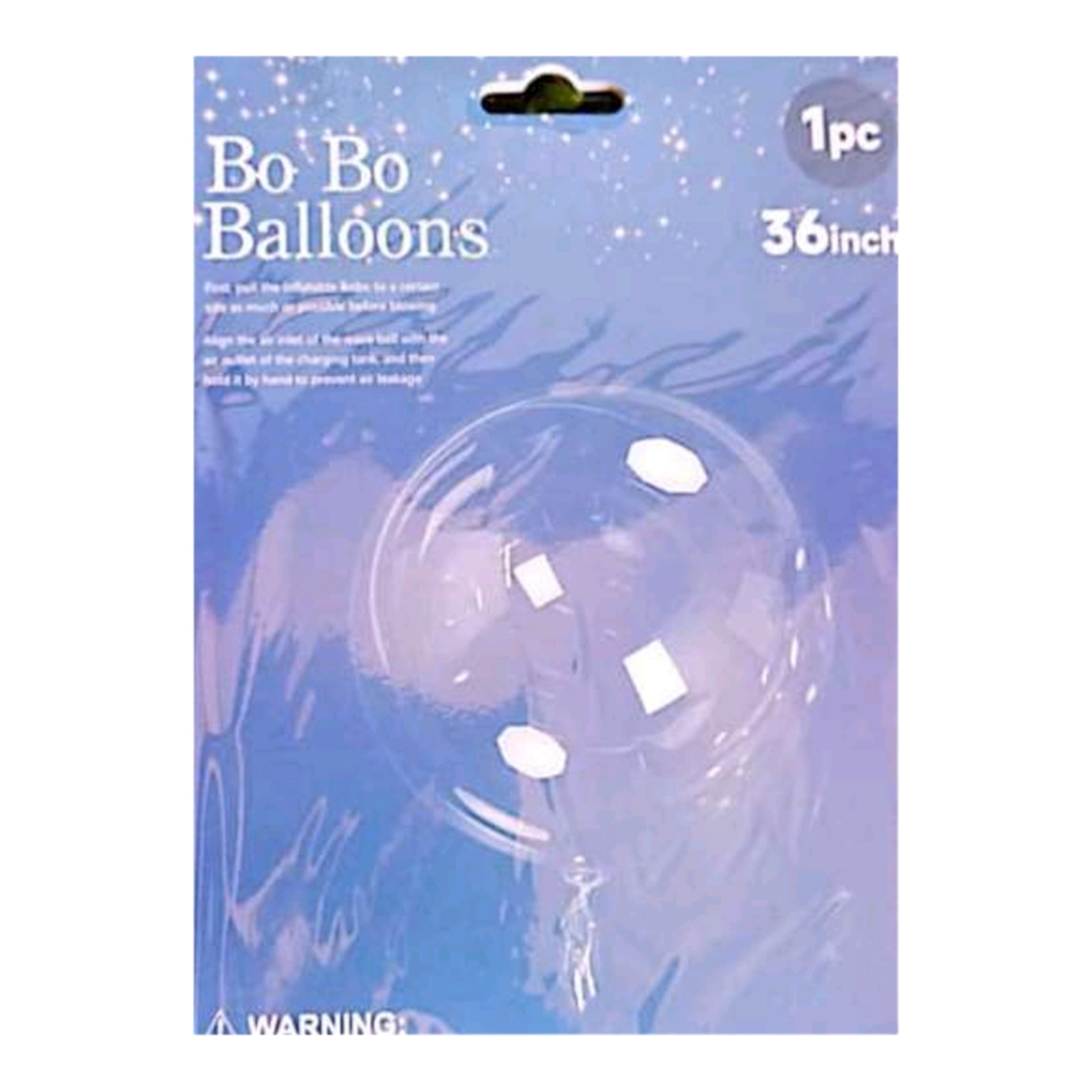 Bobo Balloon Clear 36inch Helium Grade