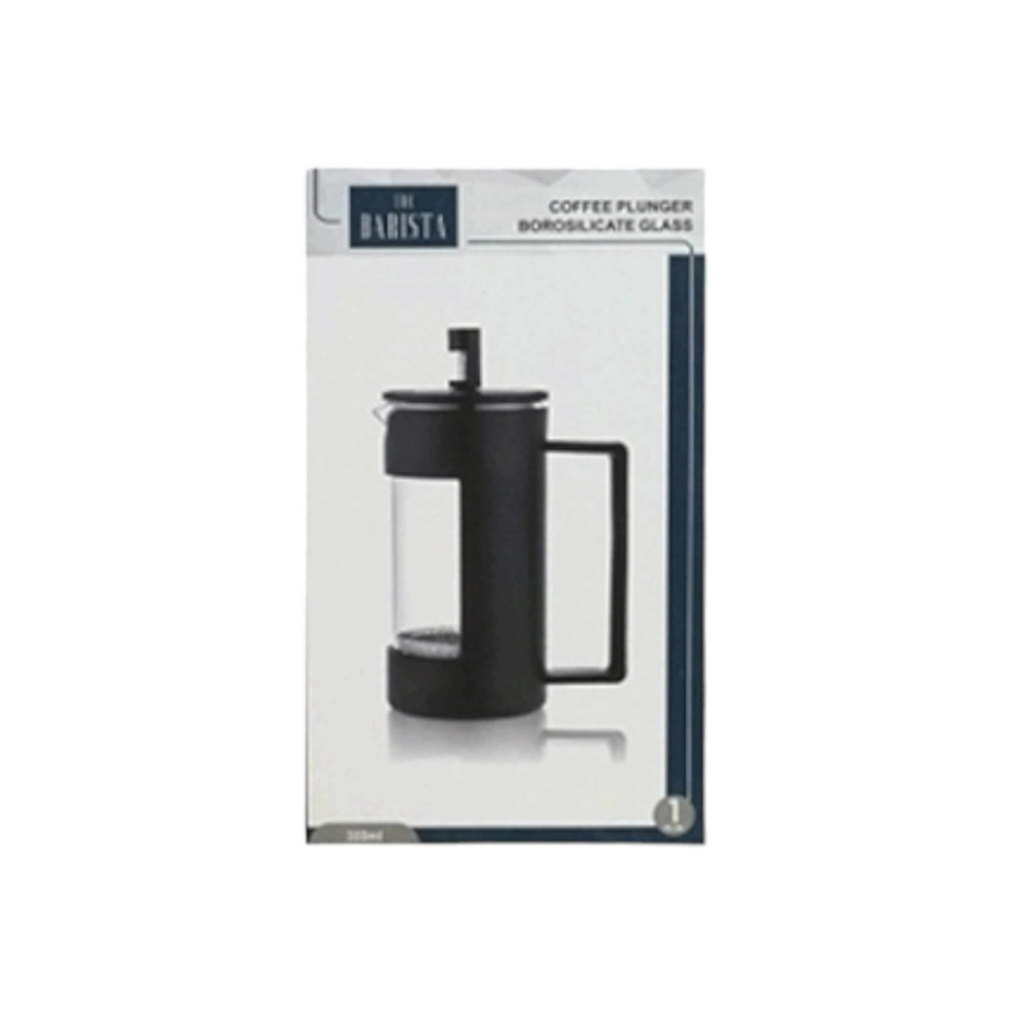 Barista Borosilicate Single Wall Coffee Plunger 600ml Black 10242