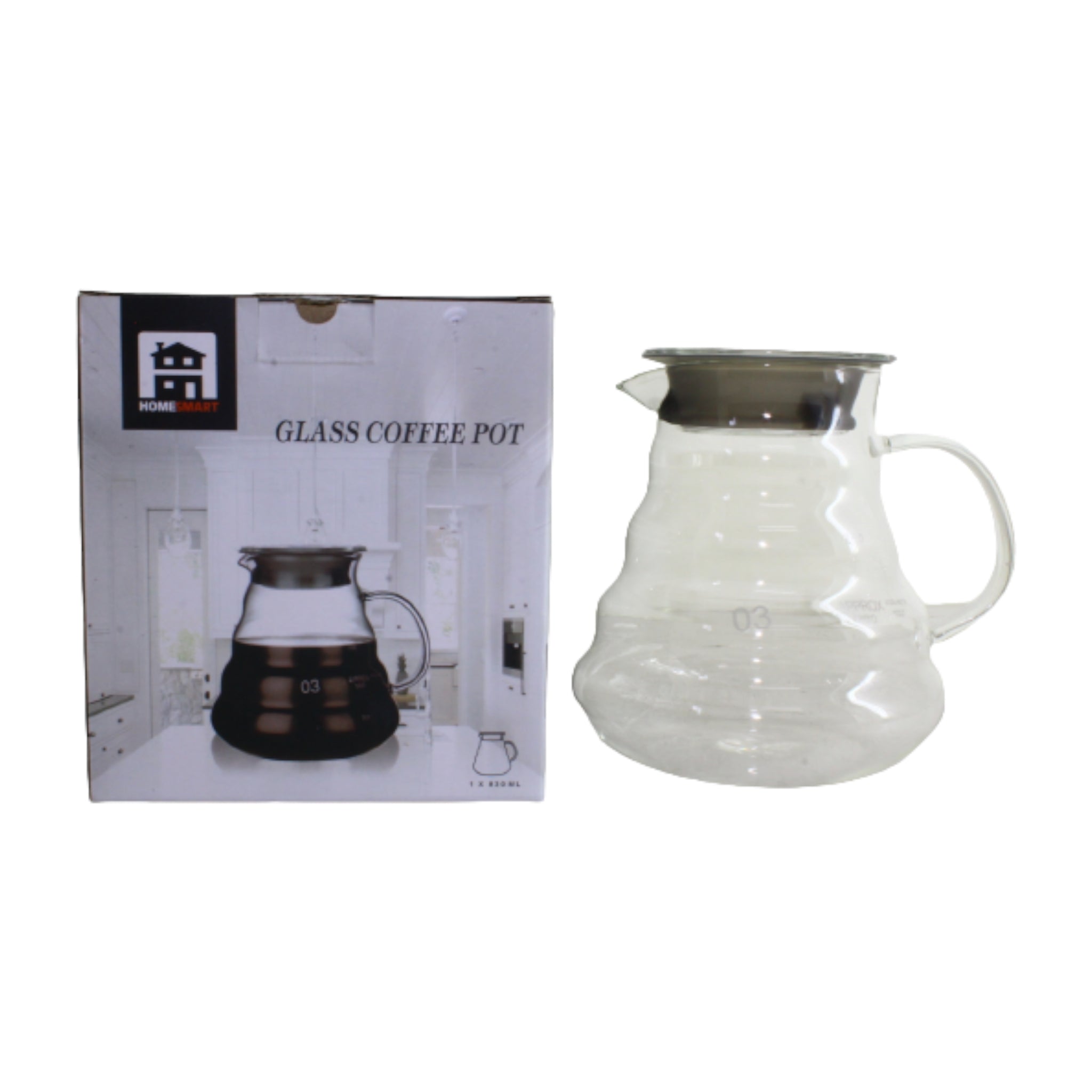 Borosilicate Coffee Teapot 830ml GL2925