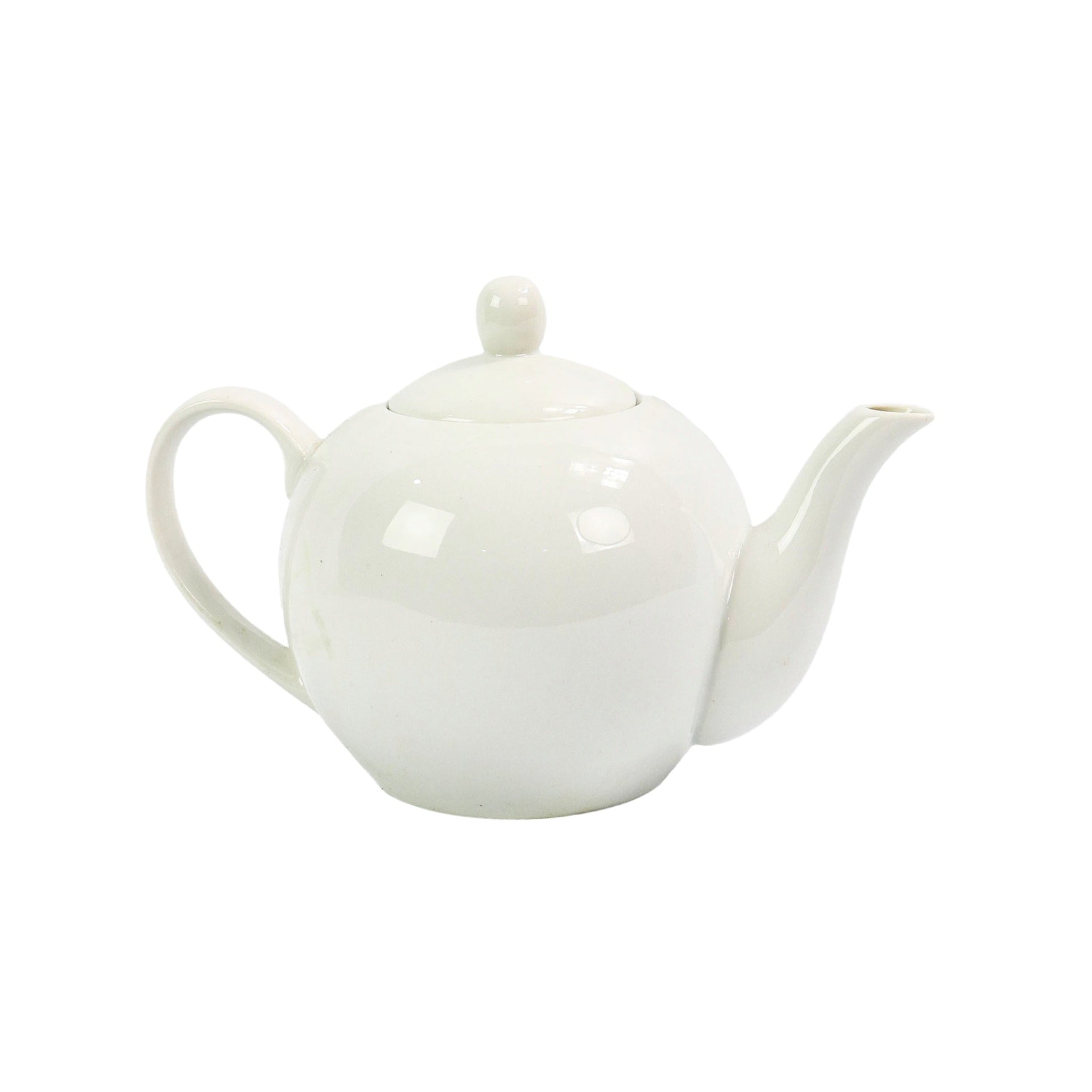 Porcelain Teapot 1L White Round with Lid SGN2022