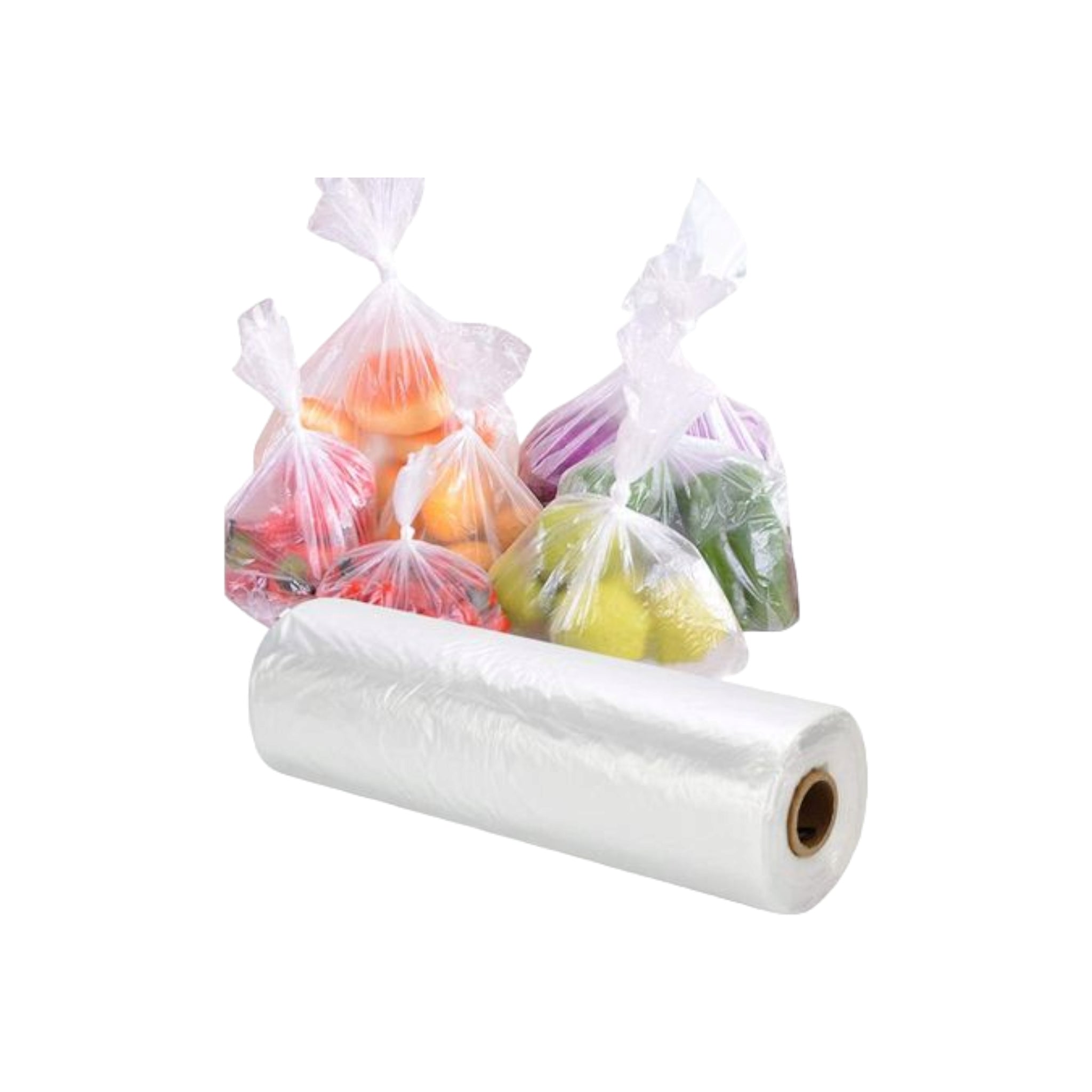 Plastic Polyethene Bag 25x38cm on Roll Fruit and Vegetable Food Packing