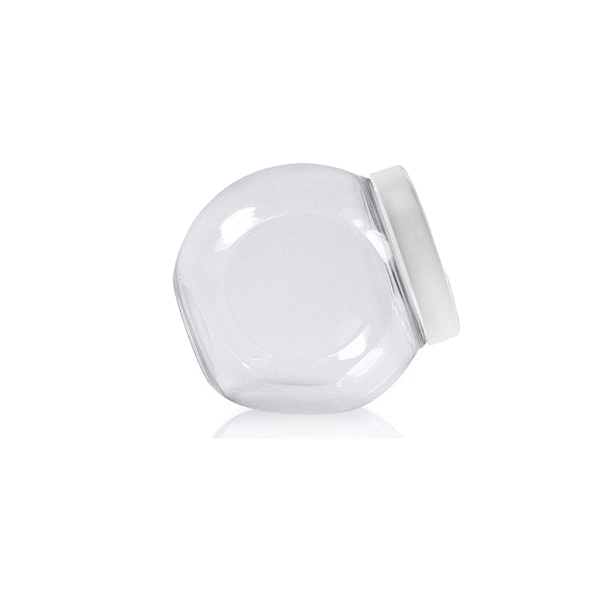 150ml PET Plastic Slanted Jar Round with White Lid