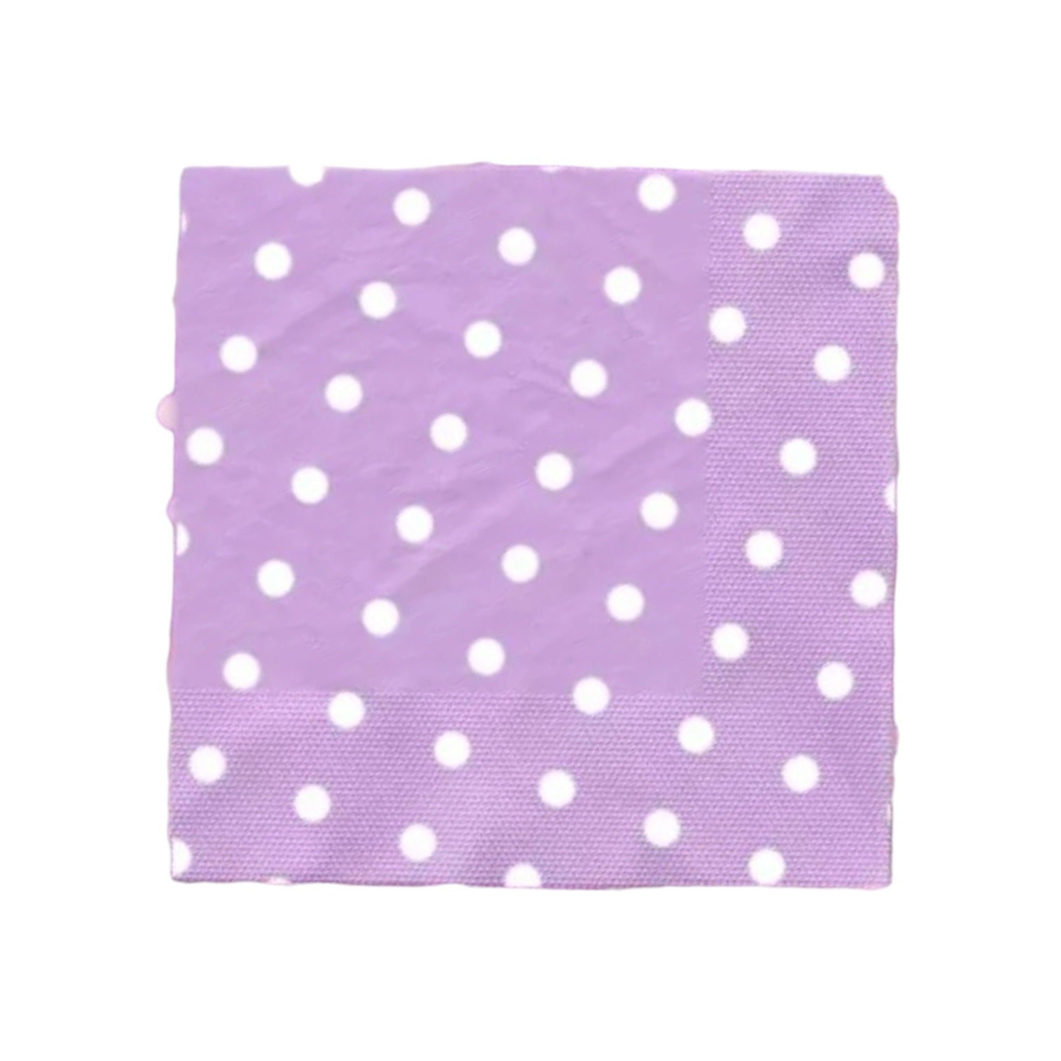 Luncheon Napkin Paper Serviettes Purple with White Polka Dots 16pcs 33x33cm