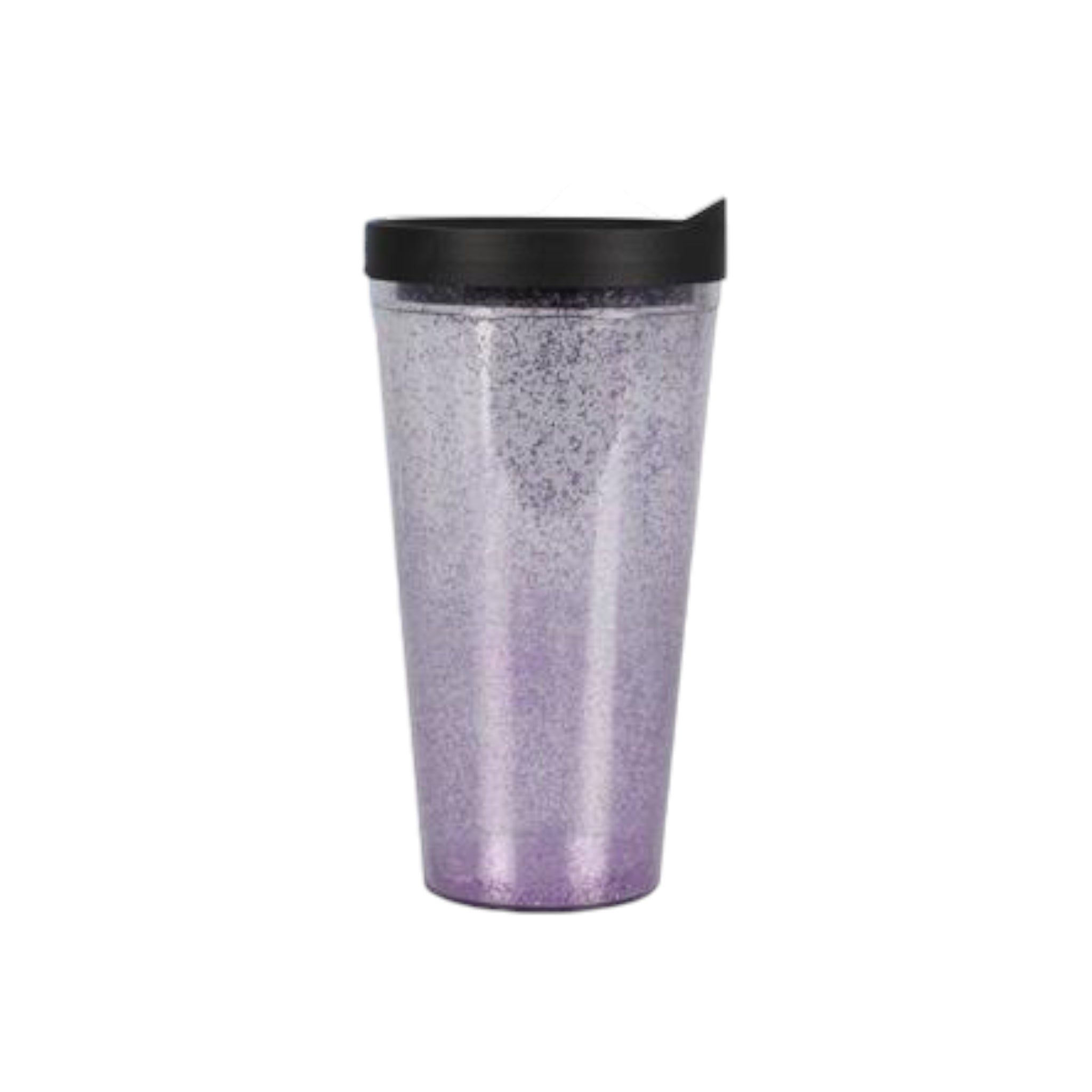 Glitter Coffee Tumbler Double Wall with Flip Lid 500ml