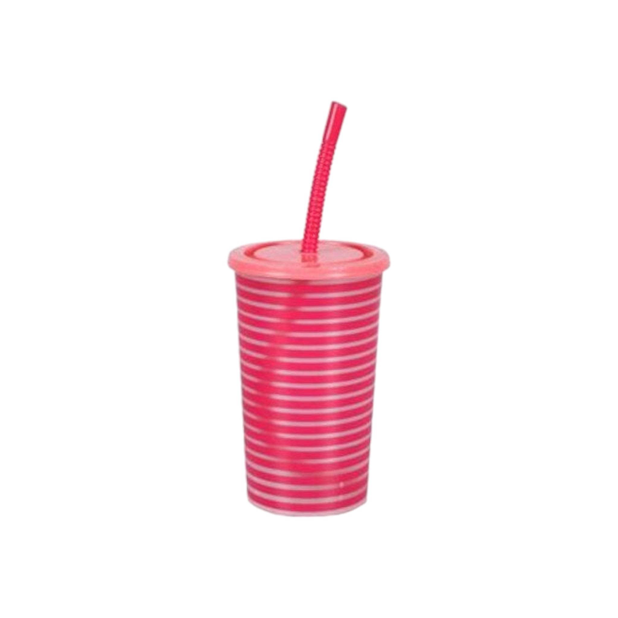 Sipper Stripe Tumbler with Straw 600ml